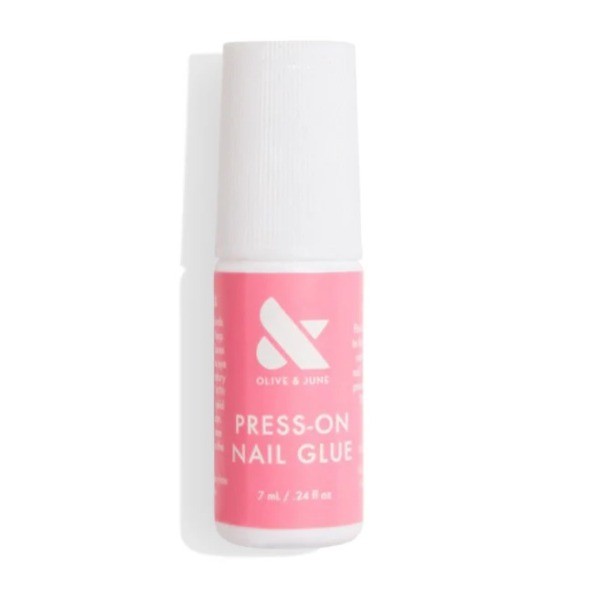 Olive & June Press On Nail Glue 0.24 fl oz Brush On Non-Toxic Manicure Adhesive