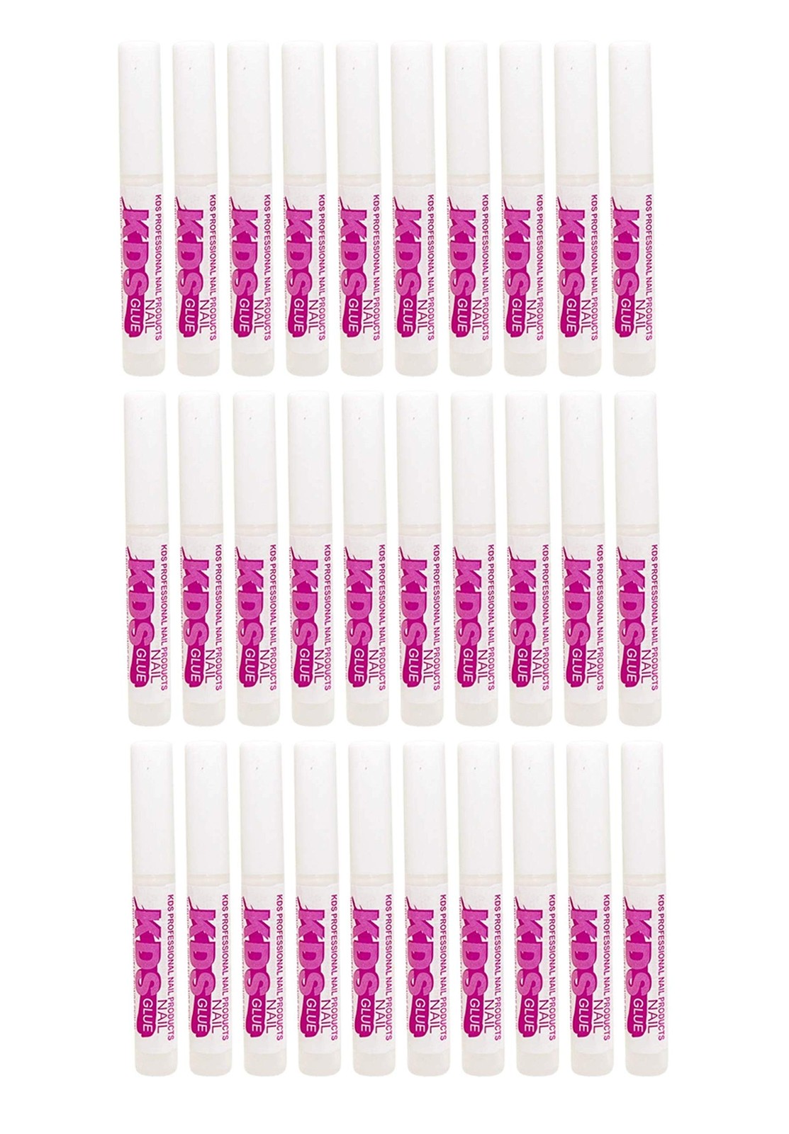 30 pcs KDS Nail Tip Glue – Adhesive Super Bond 30 Count (Pack of 1), White
