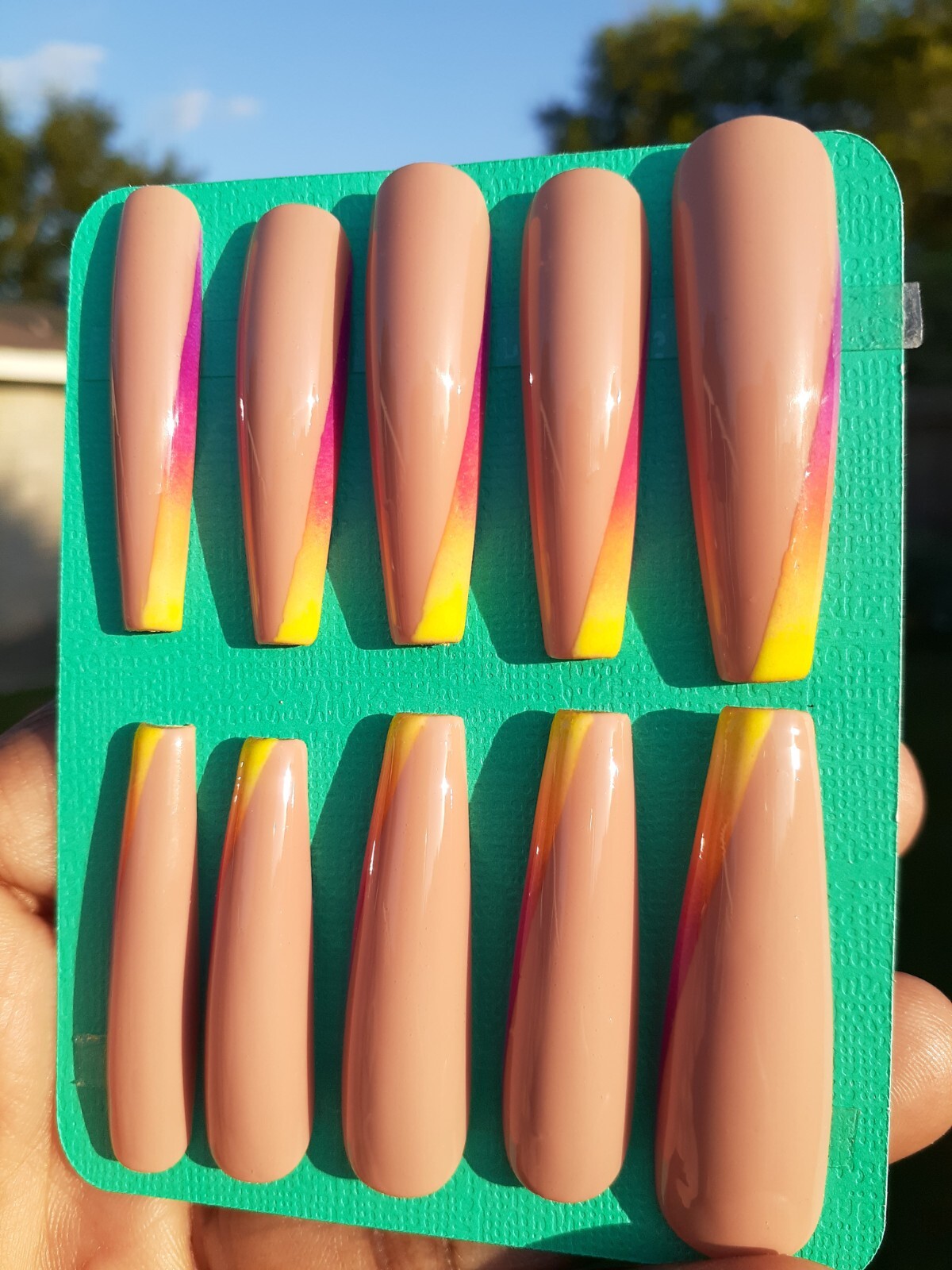 Extra Long (XXL) Tropical Vacation Nails-clearance