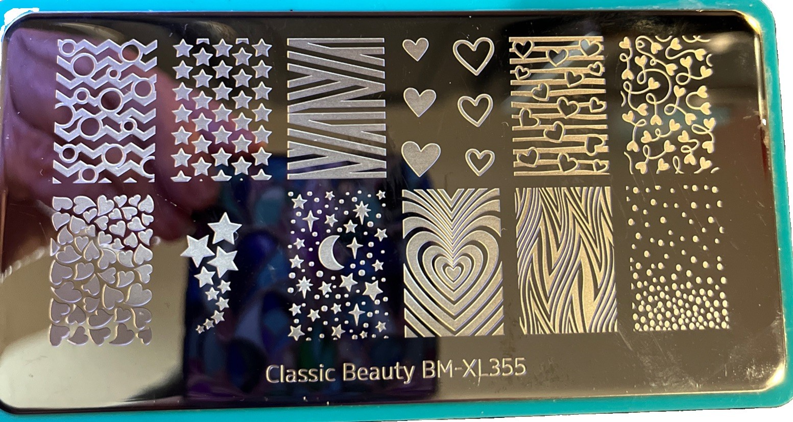 Maniology Nail Stamping Plates – Miscellaneous:Hearts, Galaxy, Polka Dots
