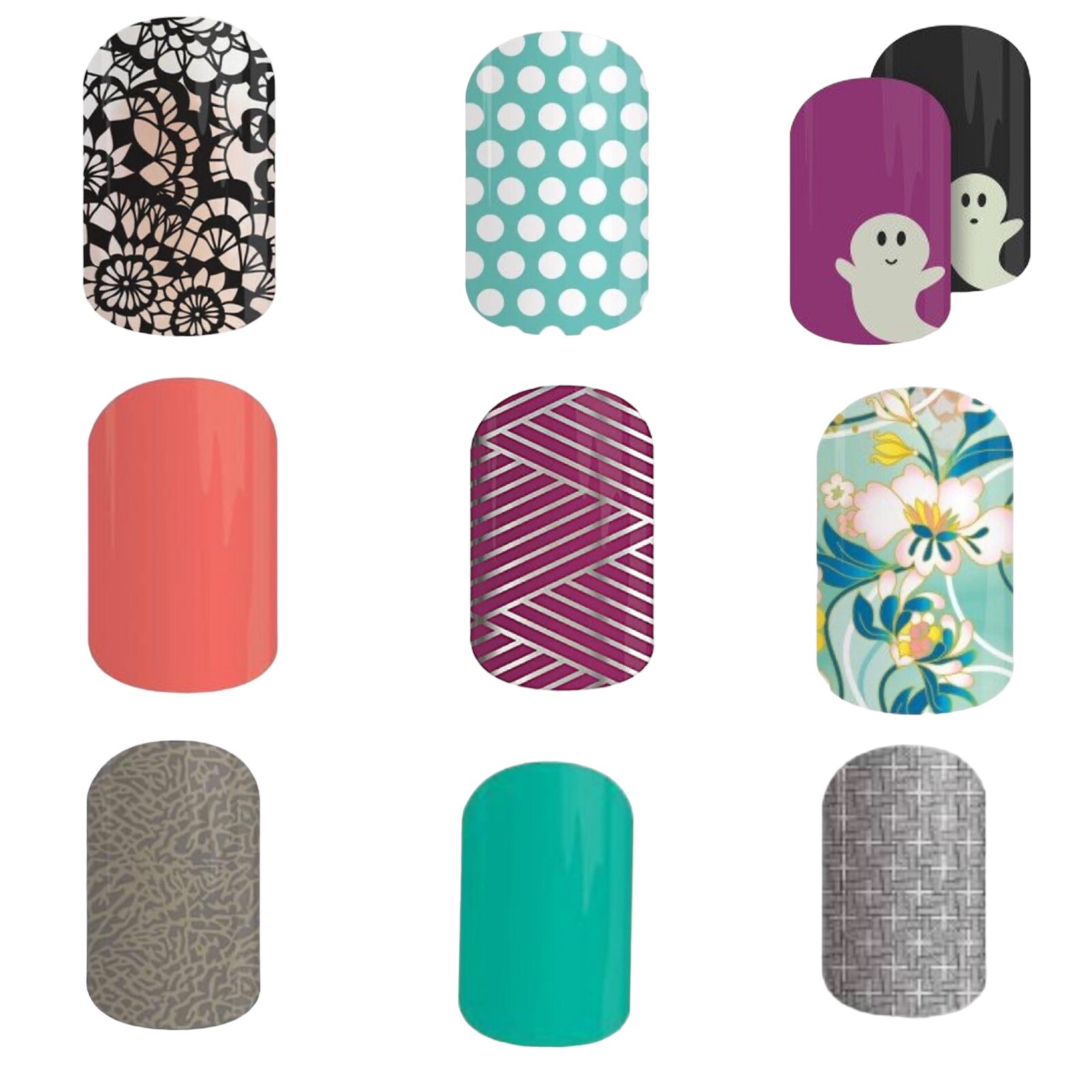 Jamberry Nail Wrap Full Sheet 18 Sticker Per Sheet-Current & Retired 50+ Designs