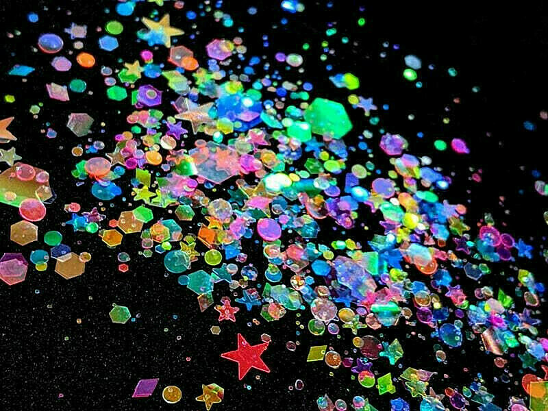 UNICORN PUKE~MULTI SHAPES GLITTER~Nail•Acrylic•Gel•Body Art•Face•Festival