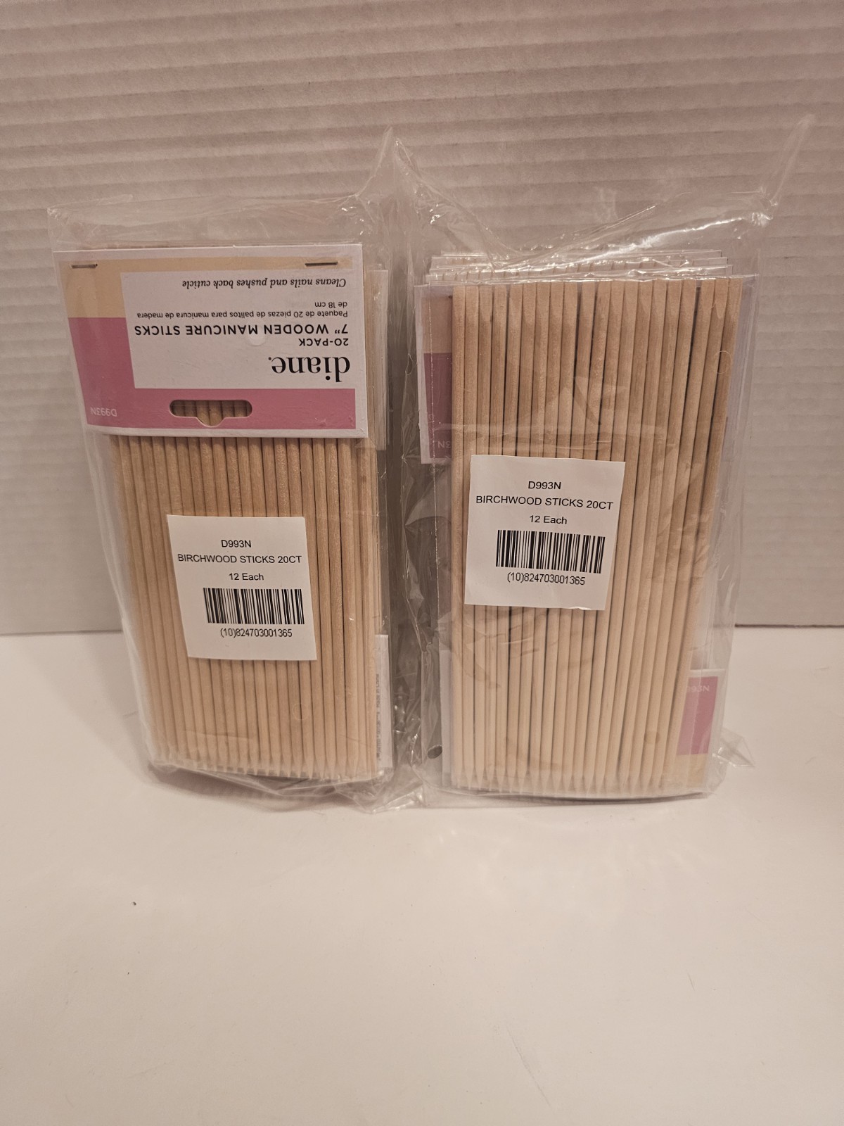 Diane Wooden Manicure Sticks – 24 Packs Of 20 – 480 Sticks Total.