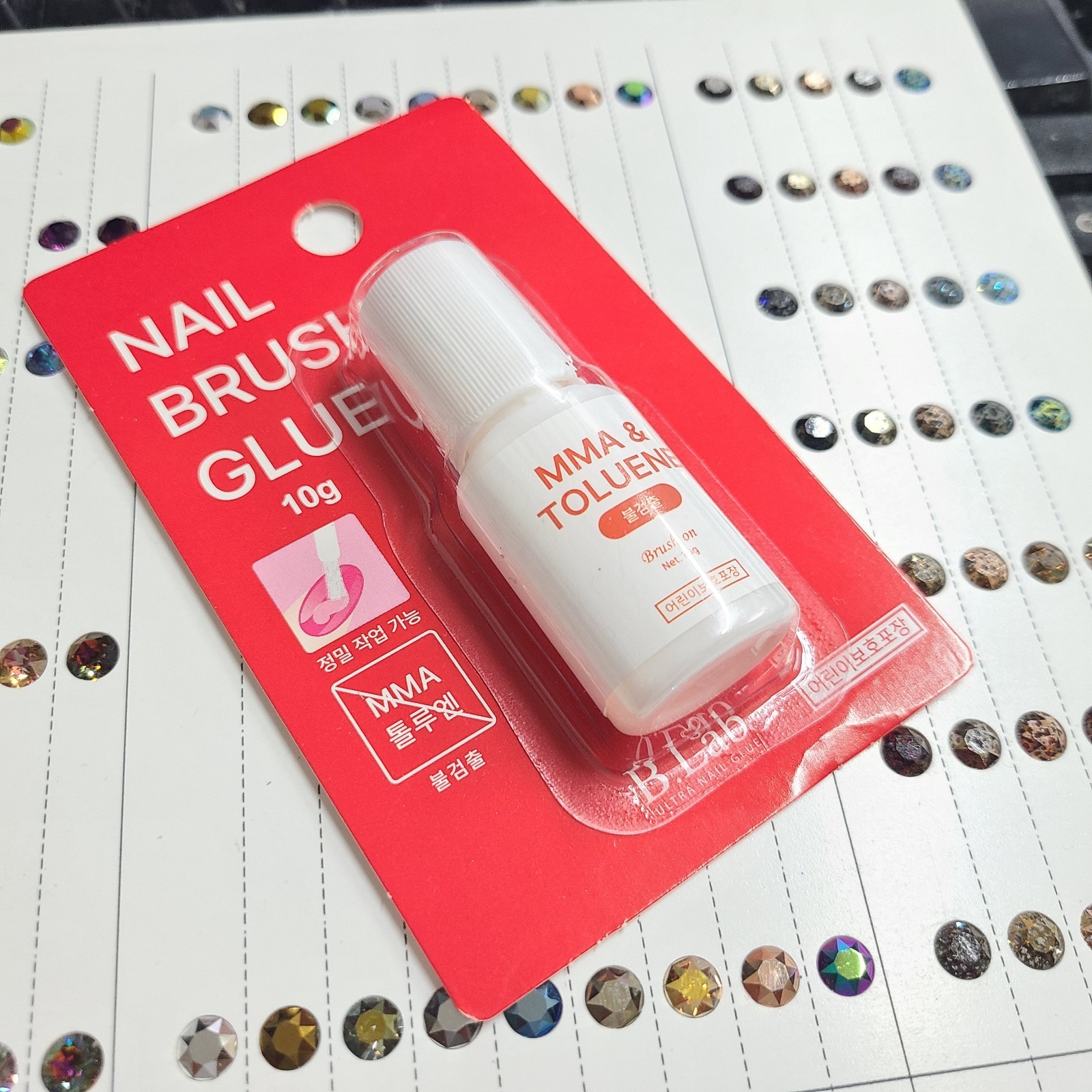 B.Lab Brush On Nail Glue Adhesive 3g 10g MMA Toluene Free Nail Tip Art K-Beauty