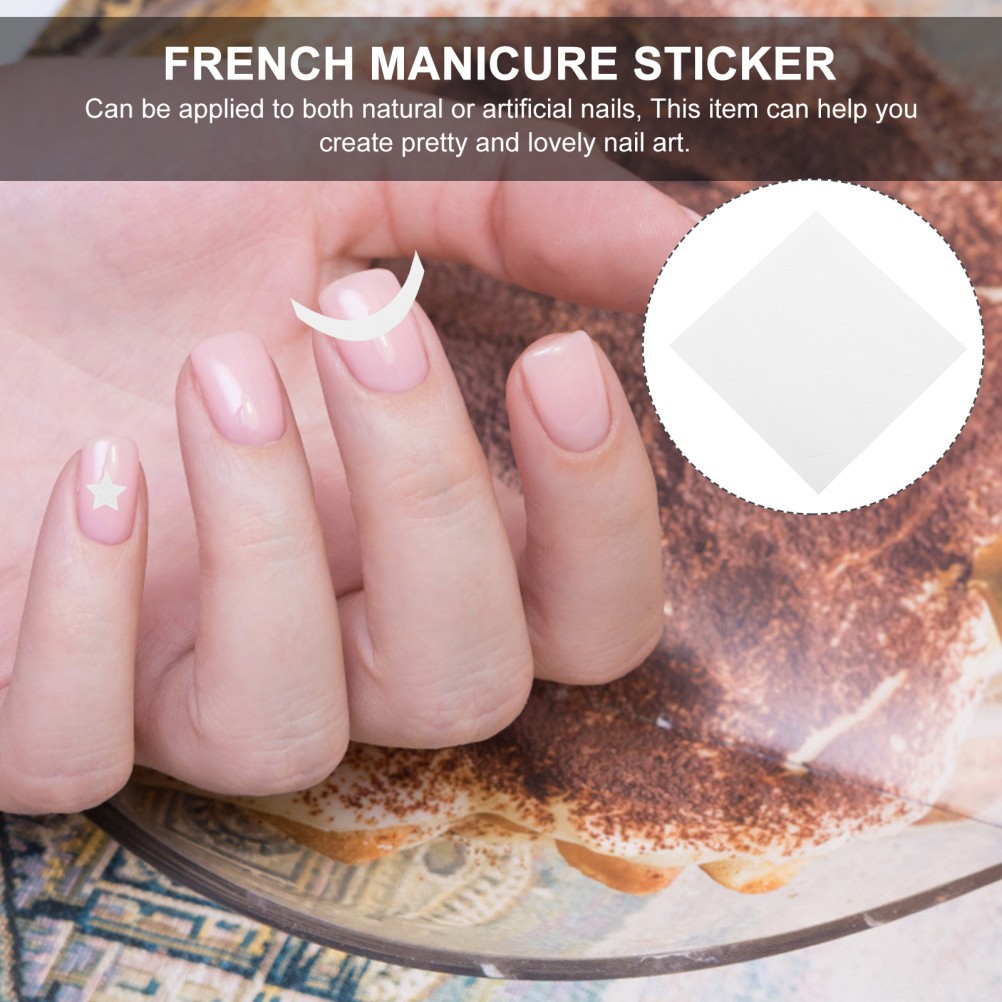 50 Sheets French Manicure Strips Nail Polish Stickers Gel Nail Art Stickers