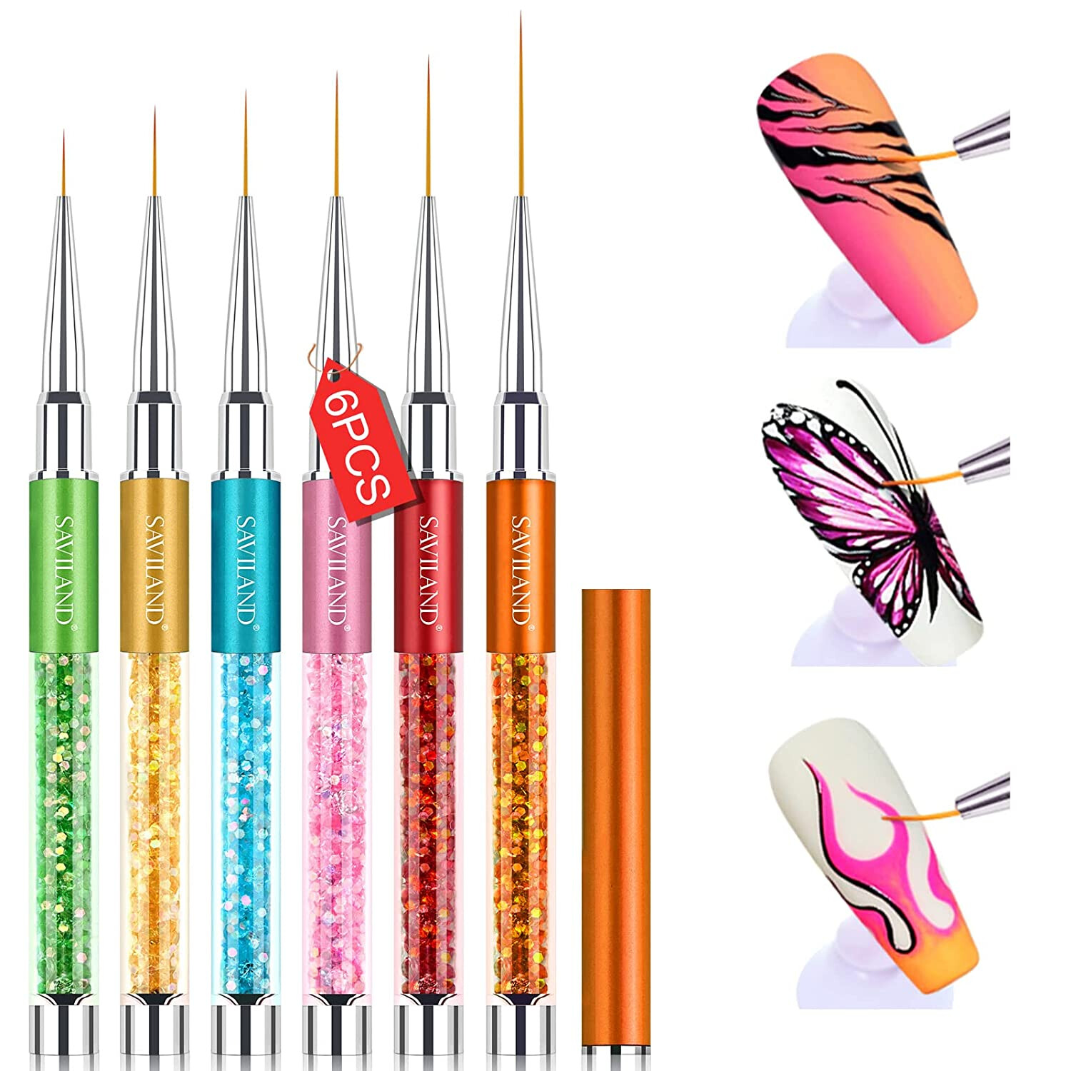 Nail Art Liner Brushes Set – 5pcs Nail Gel Polish Painting Nail Design Brush