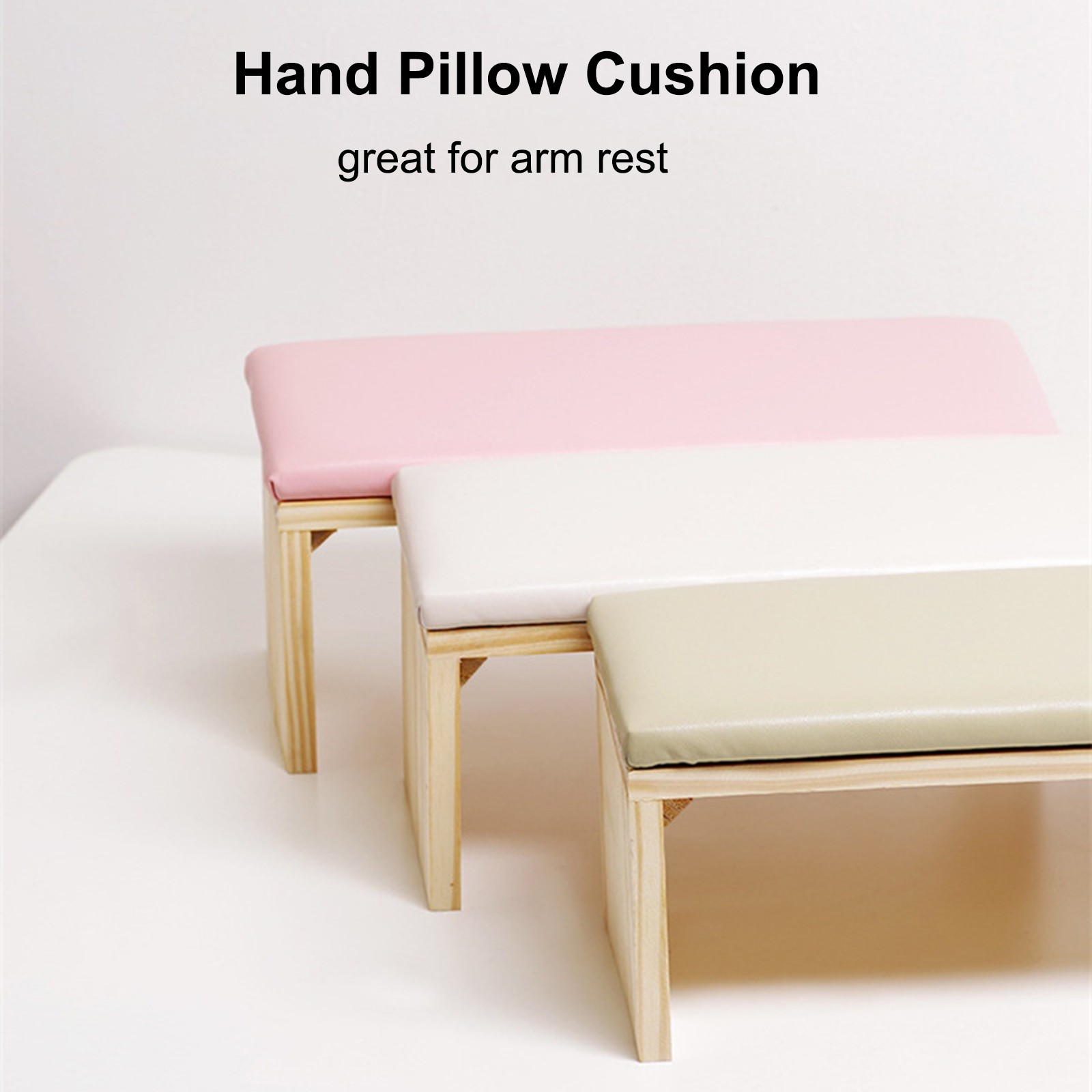 Hand Pillow Cushion For Nail Arm Rest Pillow Holder Wooden Stand Nail KXTQ
