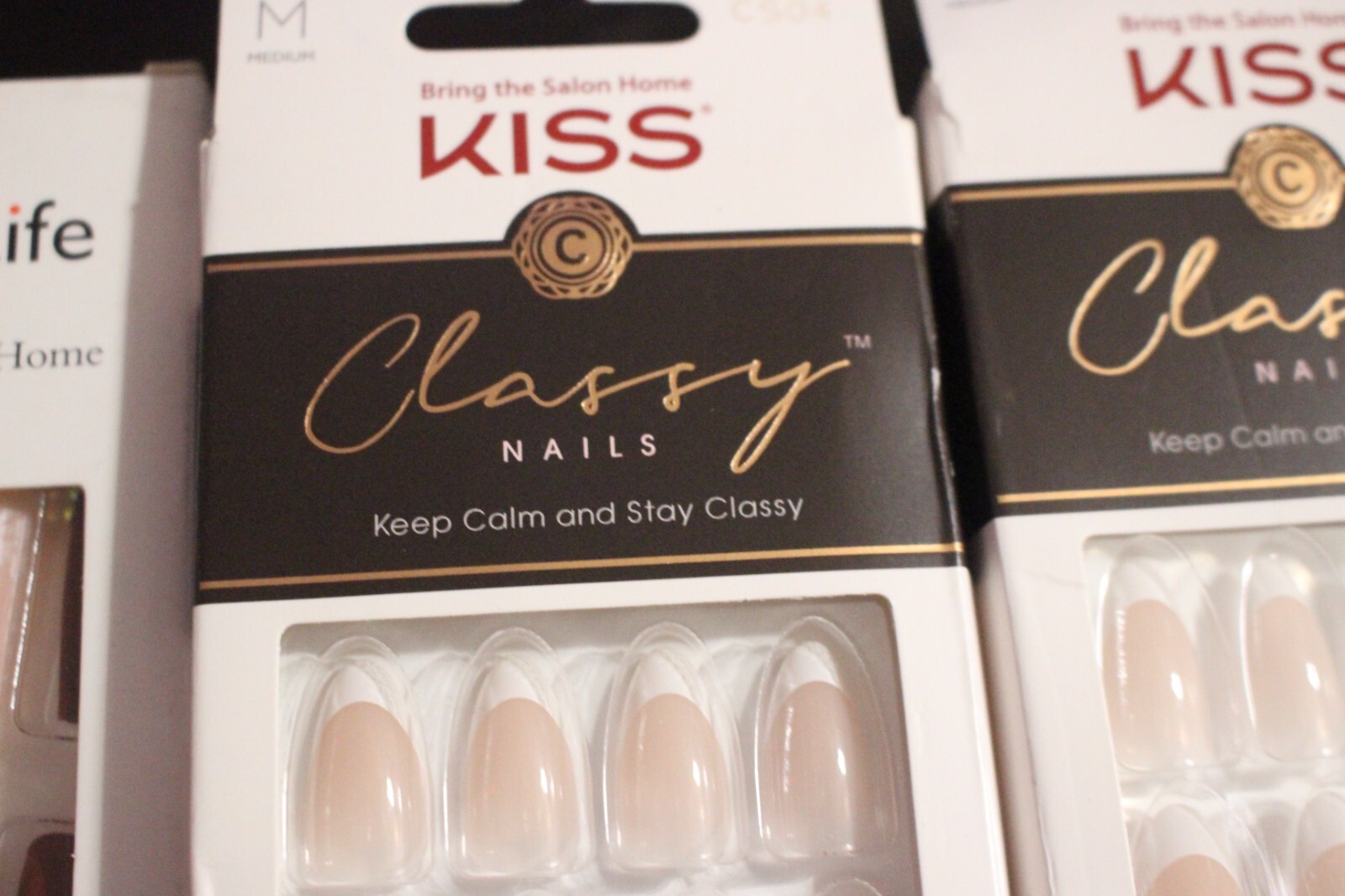 4-PACK PLUS BONUS CLASSY NAILS KISS 89125 CS04 TRENDY NAILS MEDIUM