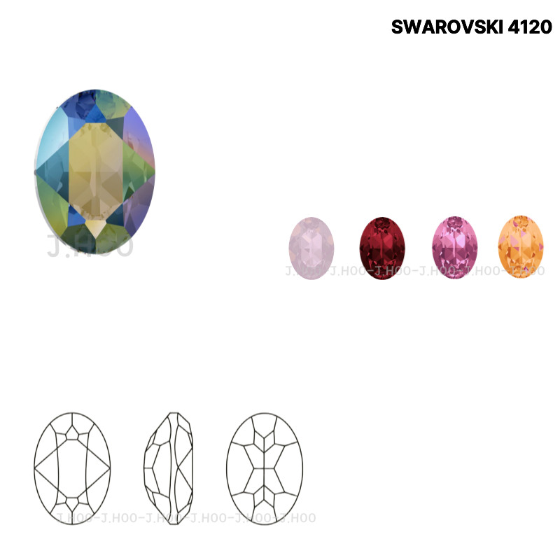 Swarovski 4120 Oval Fancy Stone 8*6mm(4pcs)
