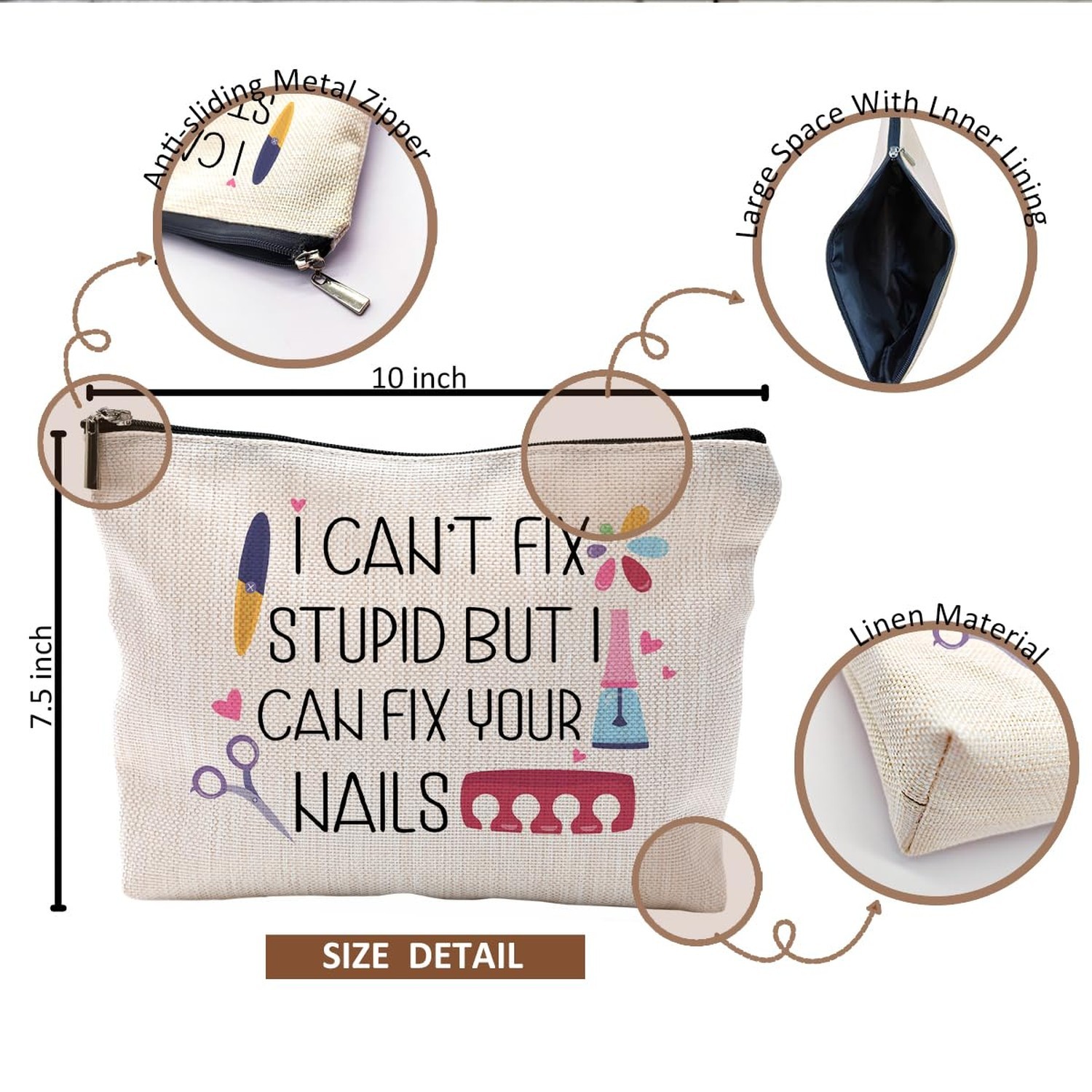 Nail Tech Gifts for Women Makeup Bag, Nail Tech Supplies, Gifts for Nail Tech…
