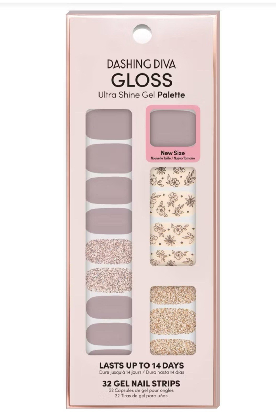 Dashing Diva Nail Strips Palette Ultra Shine Gel Lavender Dreams Up 32 Strips