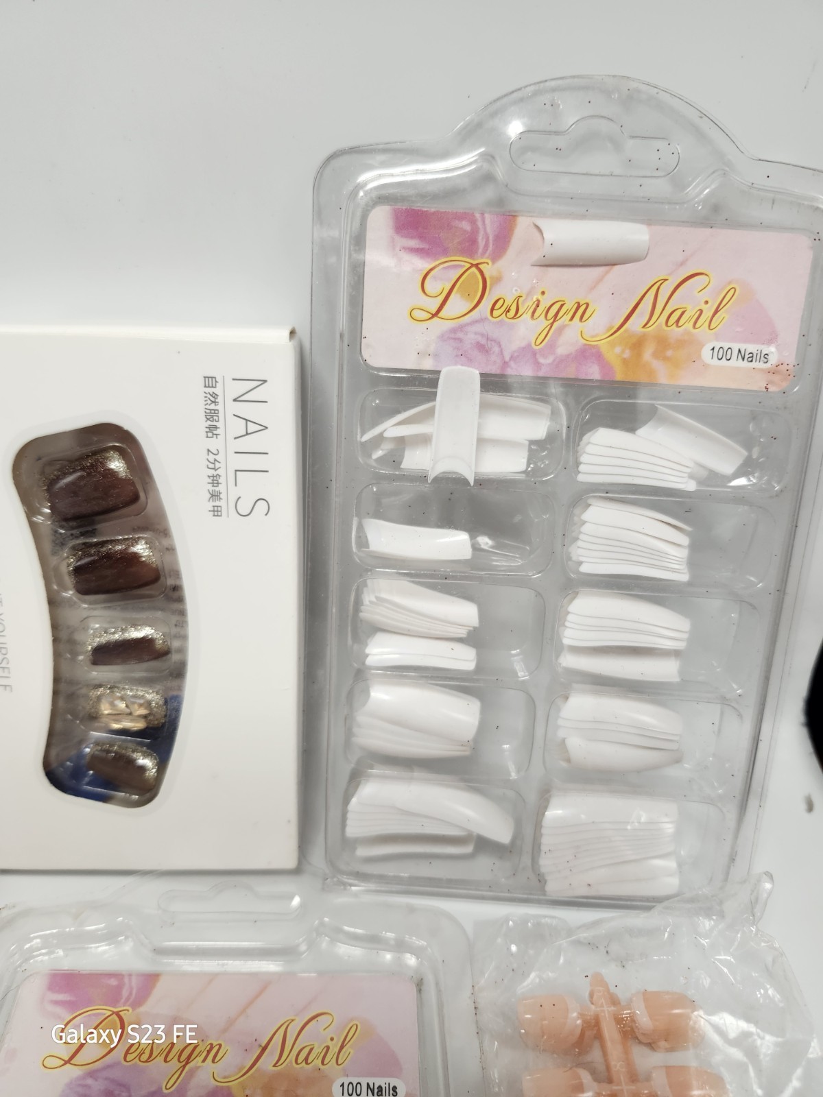 Huge Press On Nails Lot Kiss Bare But Better DIY Nail Art Tips Mixed Glue On