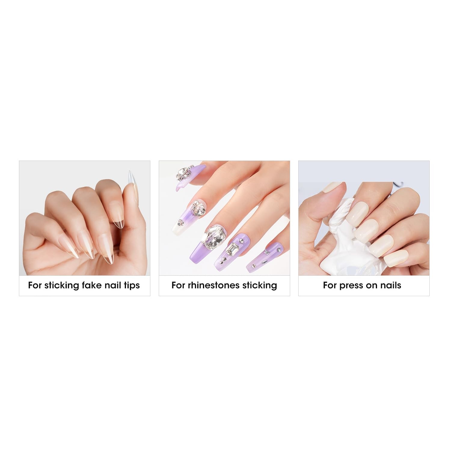 Curvlife Solid Nail Glue For Press On Nails, 15g Curv Life Solid Gel Nail Glue F