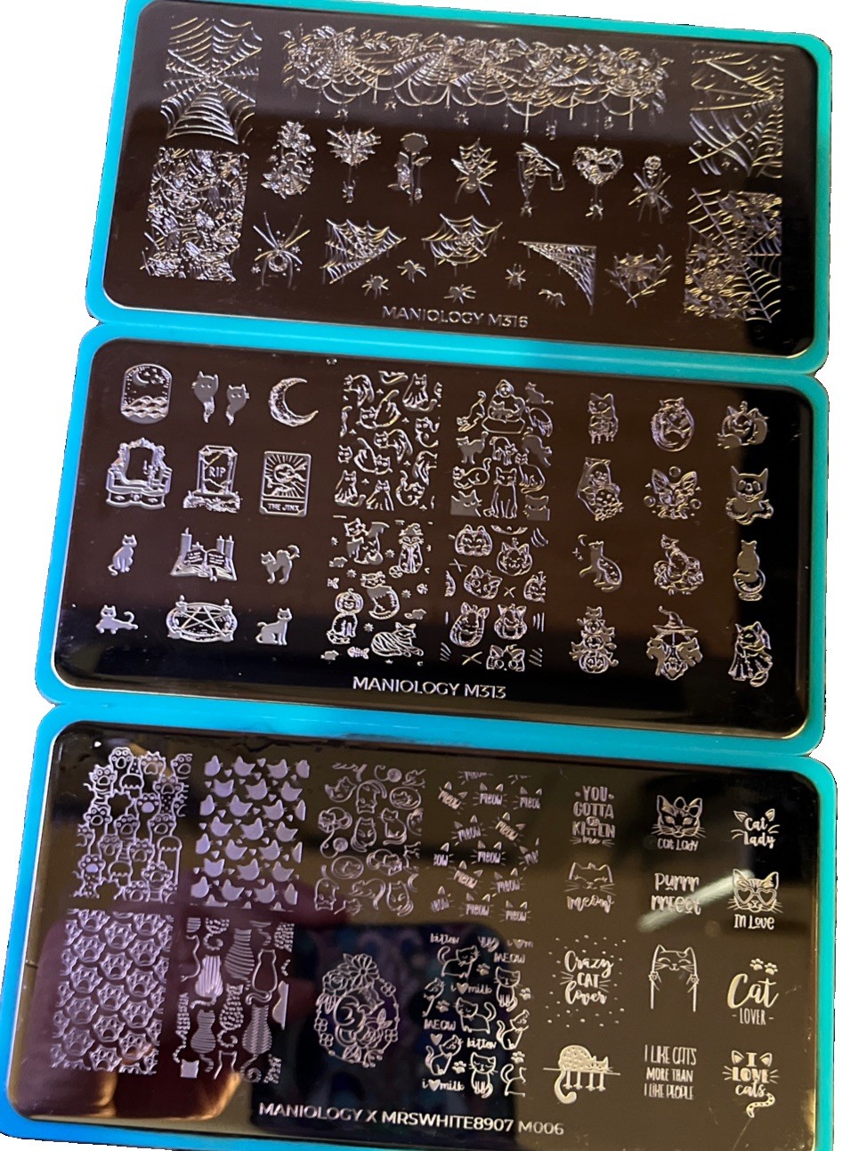 Maniology Nail Stamping Plates – Halloween Lot 5- M313, M006, M316