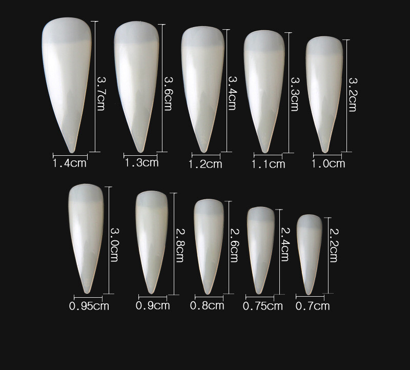 1000 Pcs Eagle Claw Stiletto Half False Tips Nail Art Gel Acrylic Tips 3 COLORS