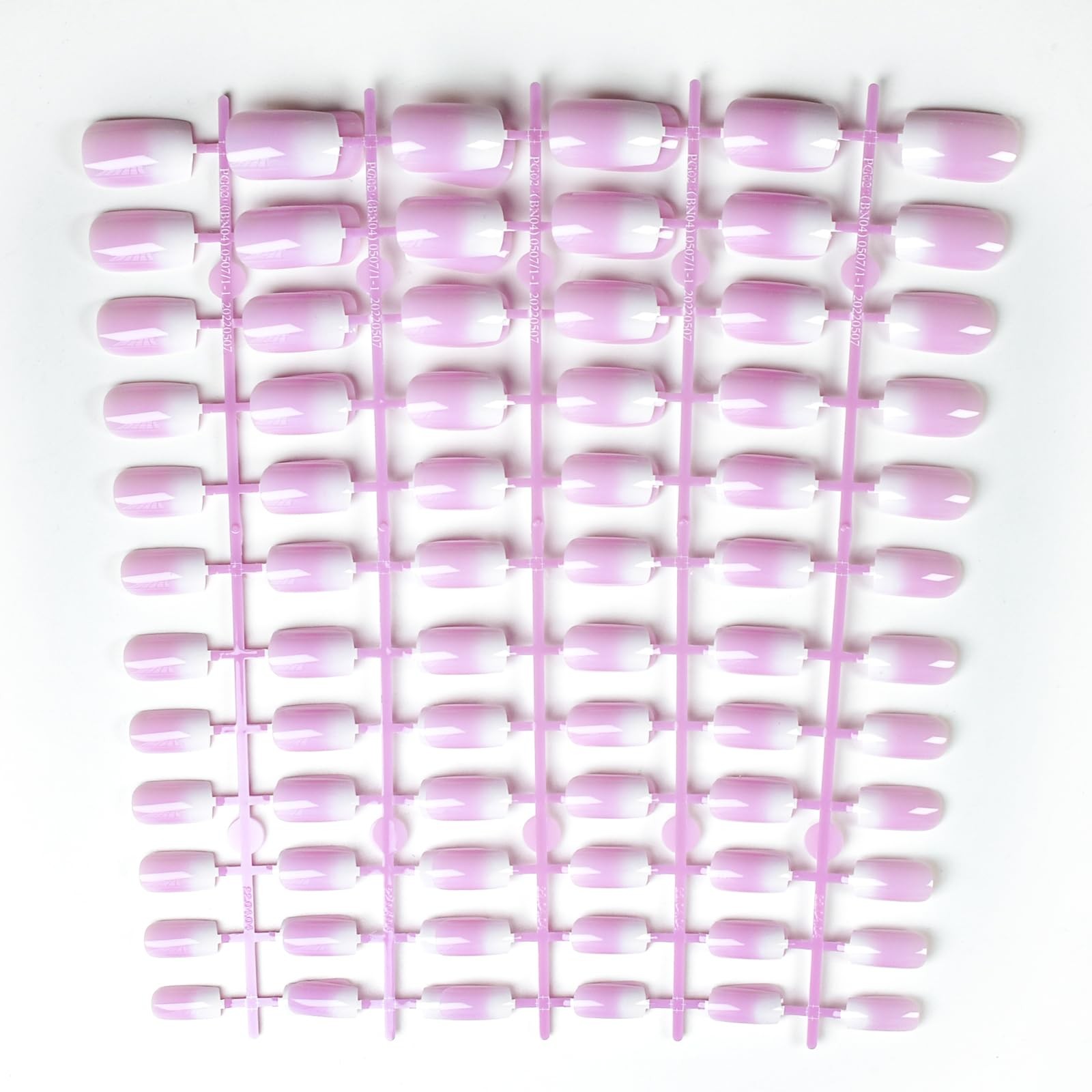 White Pink Ombre French Tip Press On Nails, 120Pcs French Gel Nail Tips Short…
