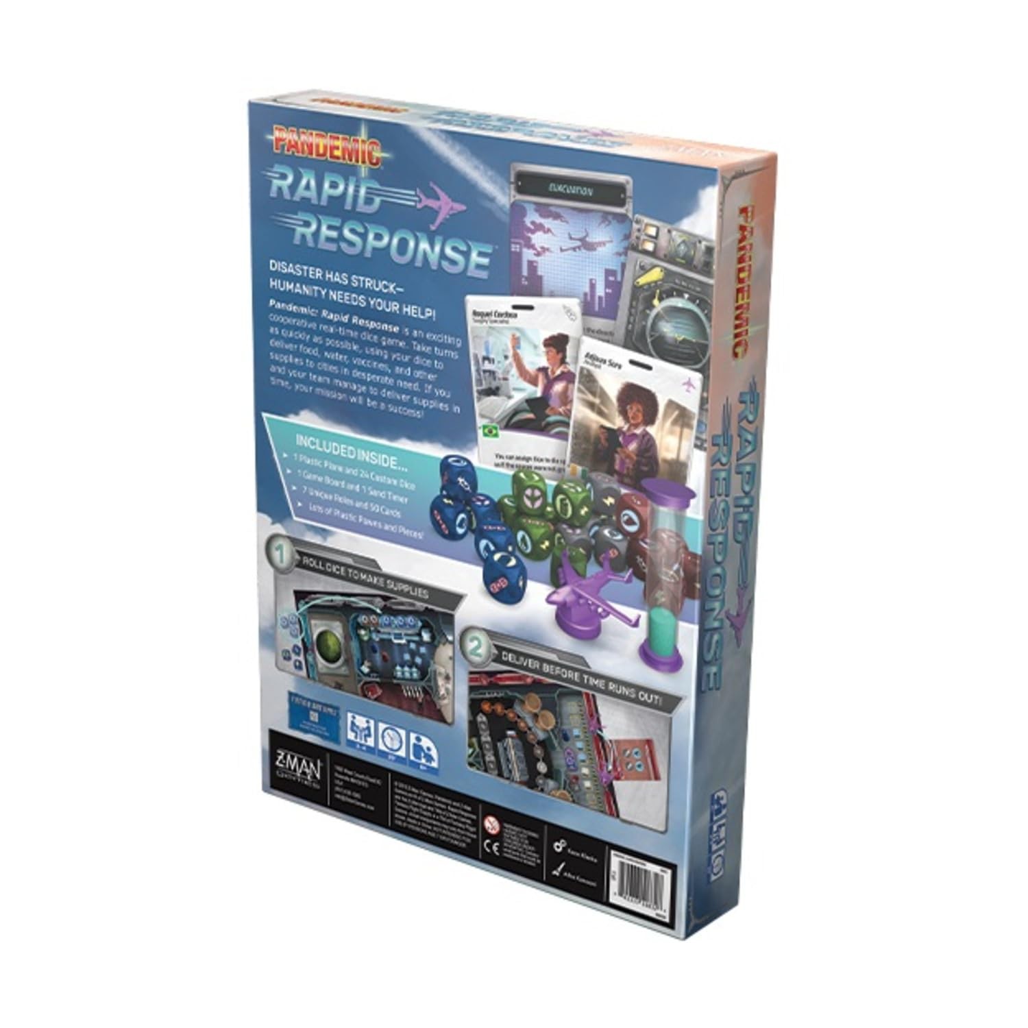 Pandemic Rapid Response Board Game – Save 1. Standalone Game, Multicolor