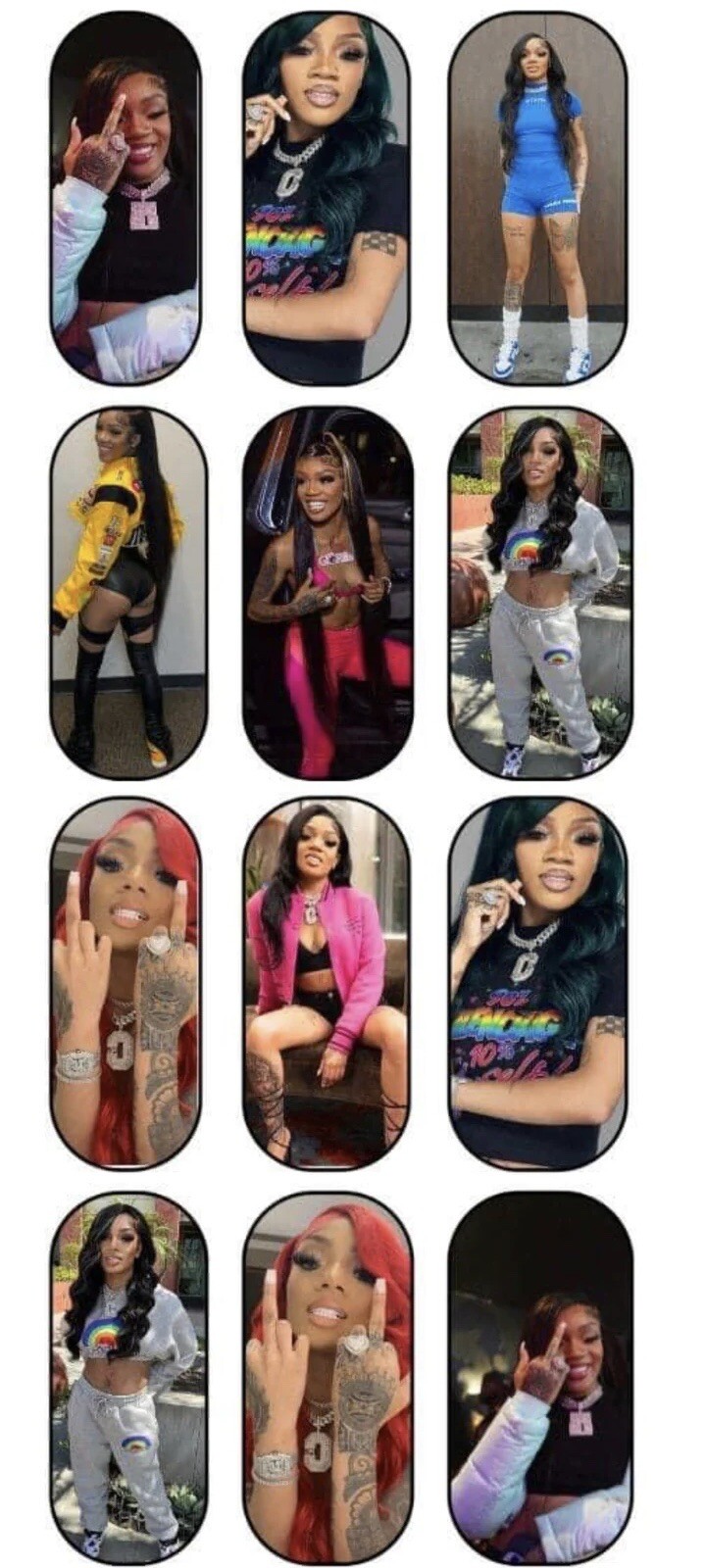 Glo Rilla Celebrity Nail Decals Water Slide Nail Art DIY Nail Wrap Nail Decorate