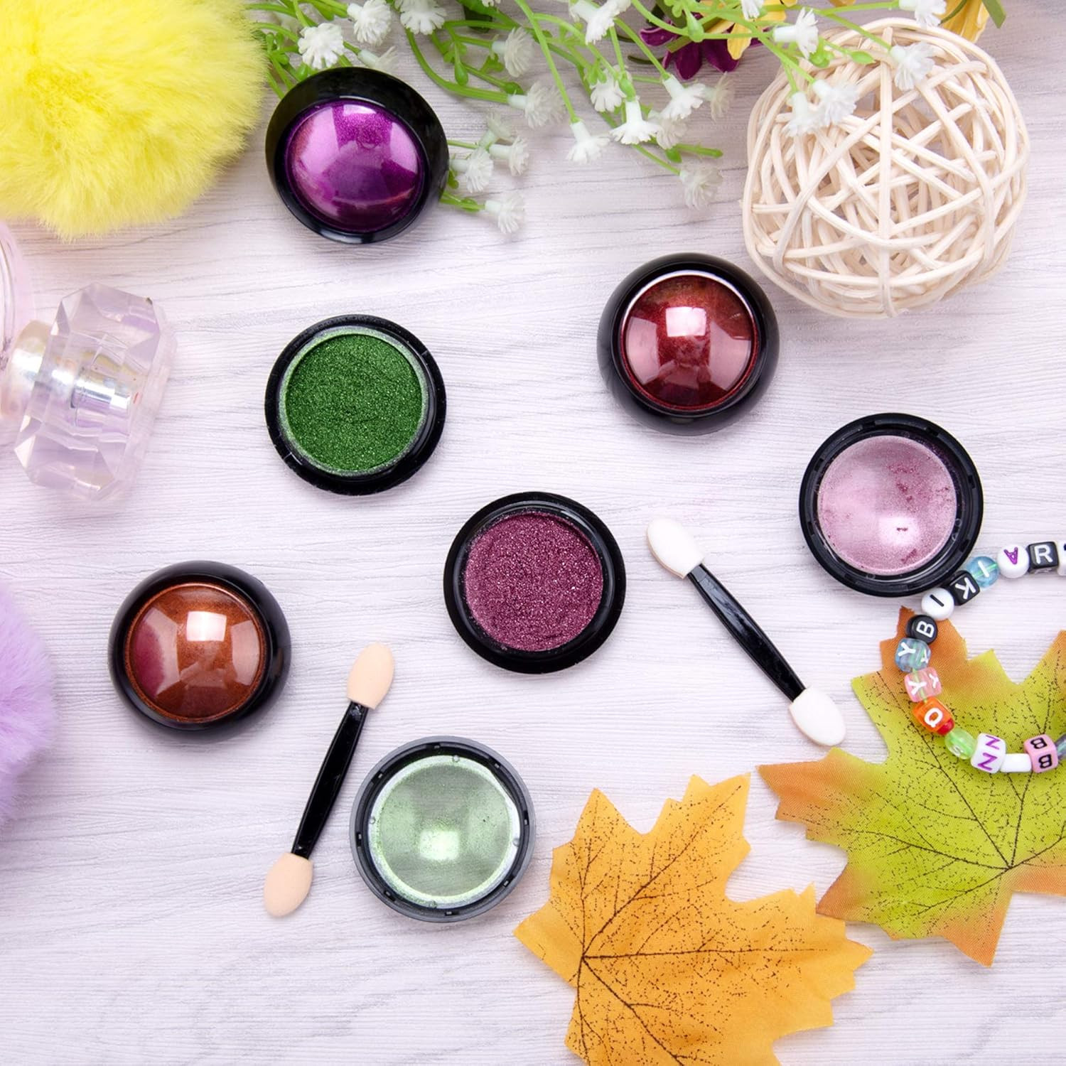 Duufin 22 Colors Nail Chrome Powder Metallic Nail Powder for Mirror Effect Nails