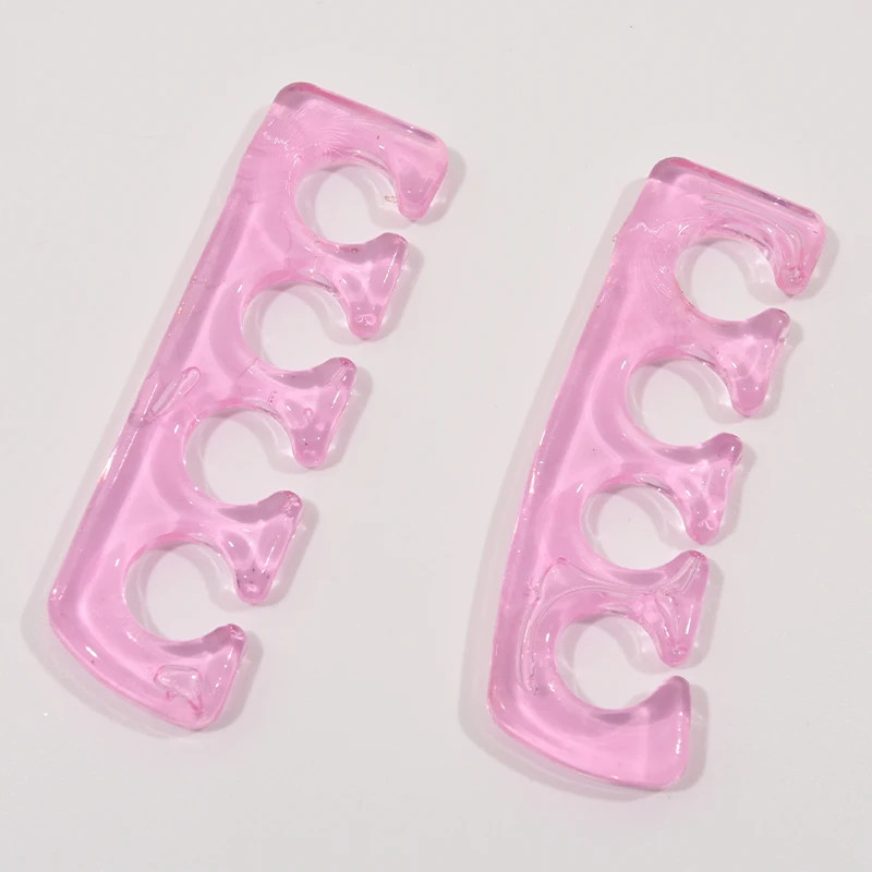 2Pcs (1Pair)Soft Silicone Finger Toe Separator Soft-Silicon 5 Colors Flexible Fi