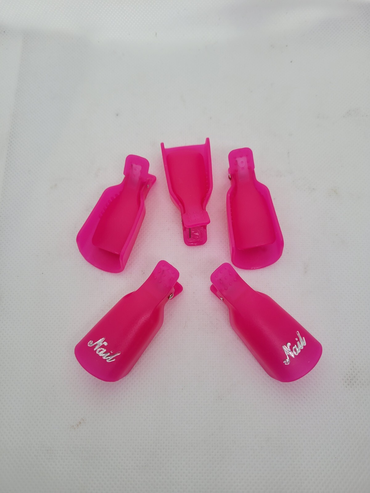 10PCS Pink Plastic Reusable Nail Art Gel Polish Remover Removal Caps Nail Soak