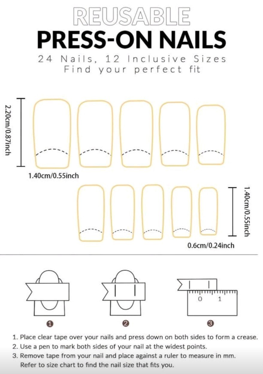 Press-On Nails Tan Taupe Brown 3D Rhinestone Accents Medium Coffin Shape