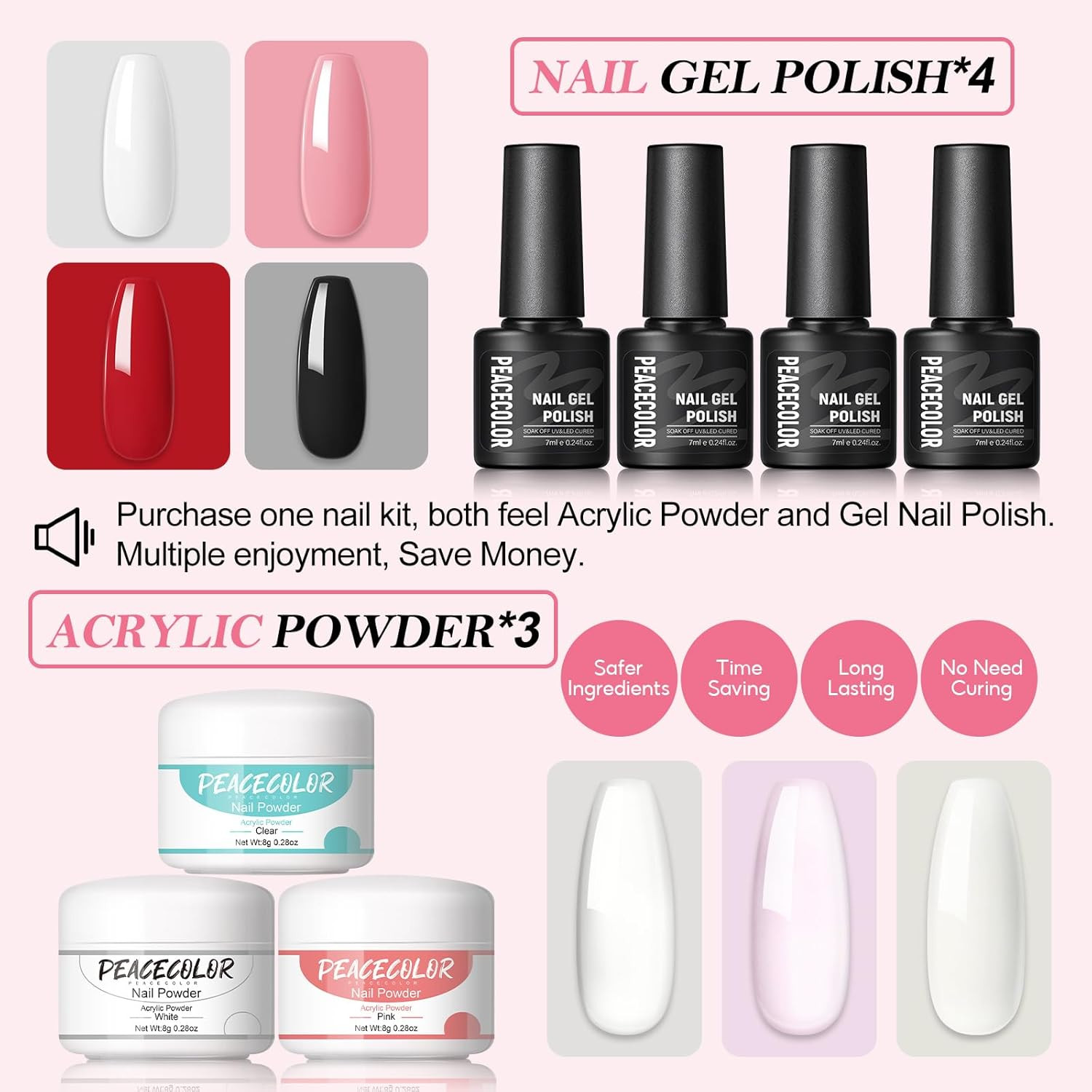 Acrylic Nail Kit for Beginners with Everything ,Professional Nail Kit Acrylic Se