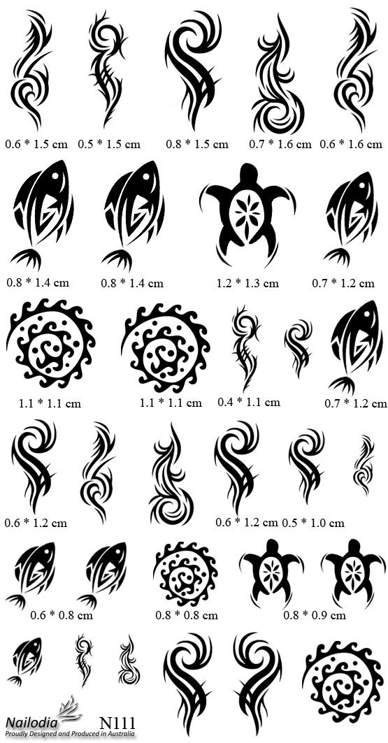 Hawaii Tribal Nail Art Decal Sticker Water Transfer Slider