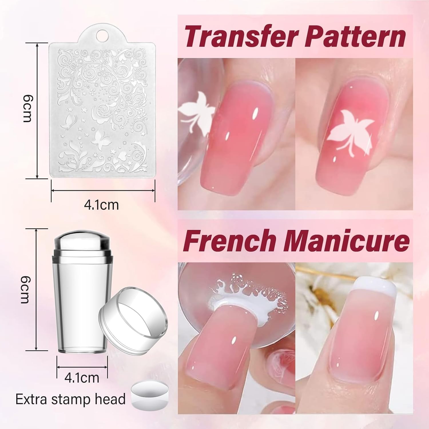 Durable Stainless Steel Nail Stamping Plates Set with 8 Vibrant Gel Polishes
