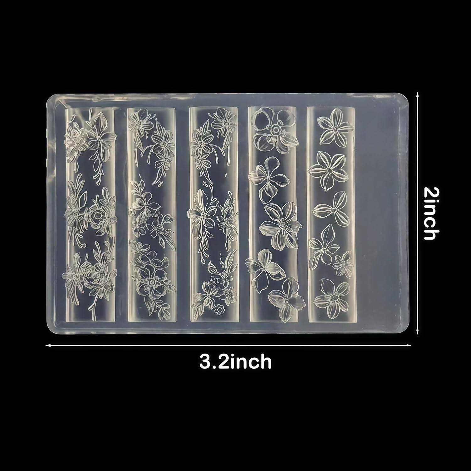 3D Flowers Nail Mold Silicone Nail Tools Spring Flower Nail Charms Resin Molds N