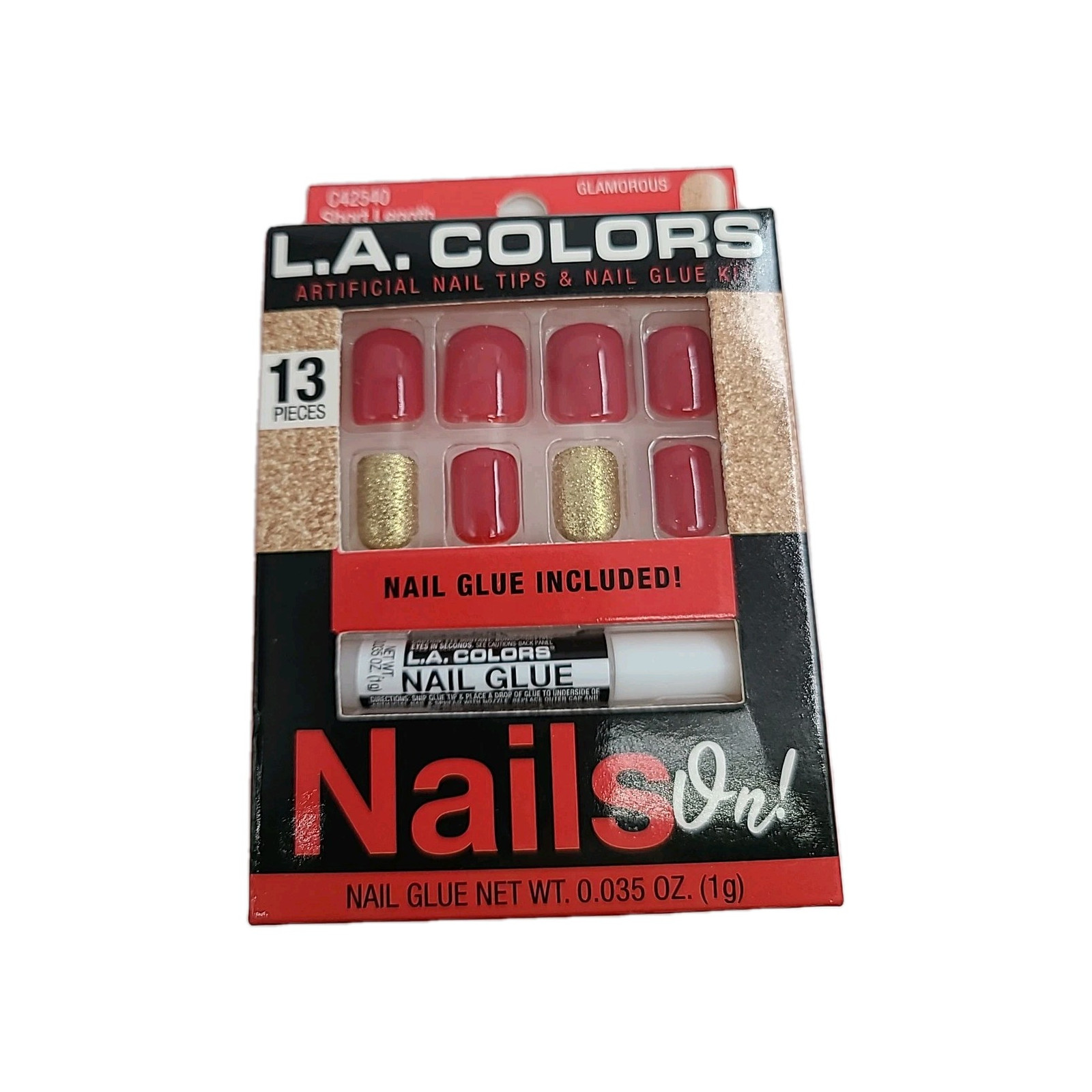 Lot of 8 Artificial Nails Fashion and LA Colors Sets. ABS Plastic Manicure