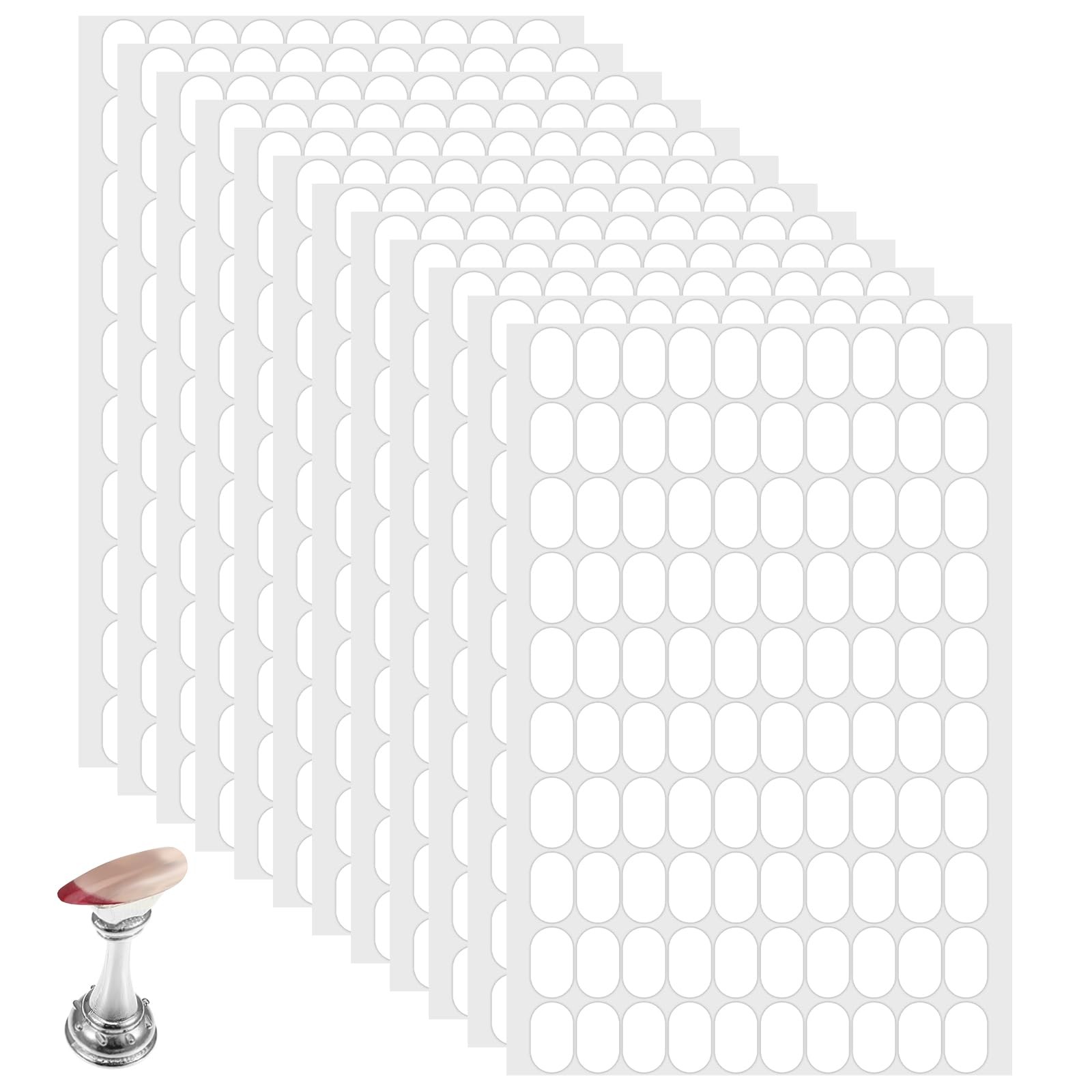 1200 Pcs Clear Double Sided Nail Sticky Tabs No Trace Poster Sticker Dots