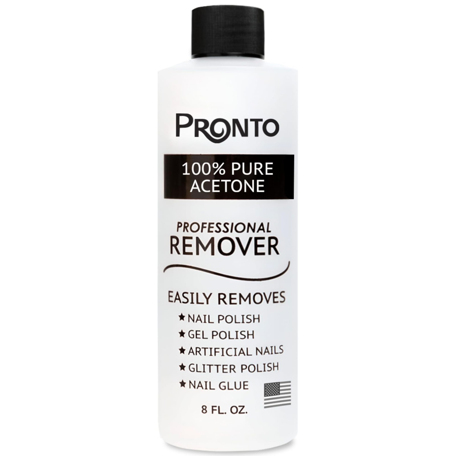 Pronto 100% Acetone Gel Nail Polish Remover – 8 Fl Oz – Signature,