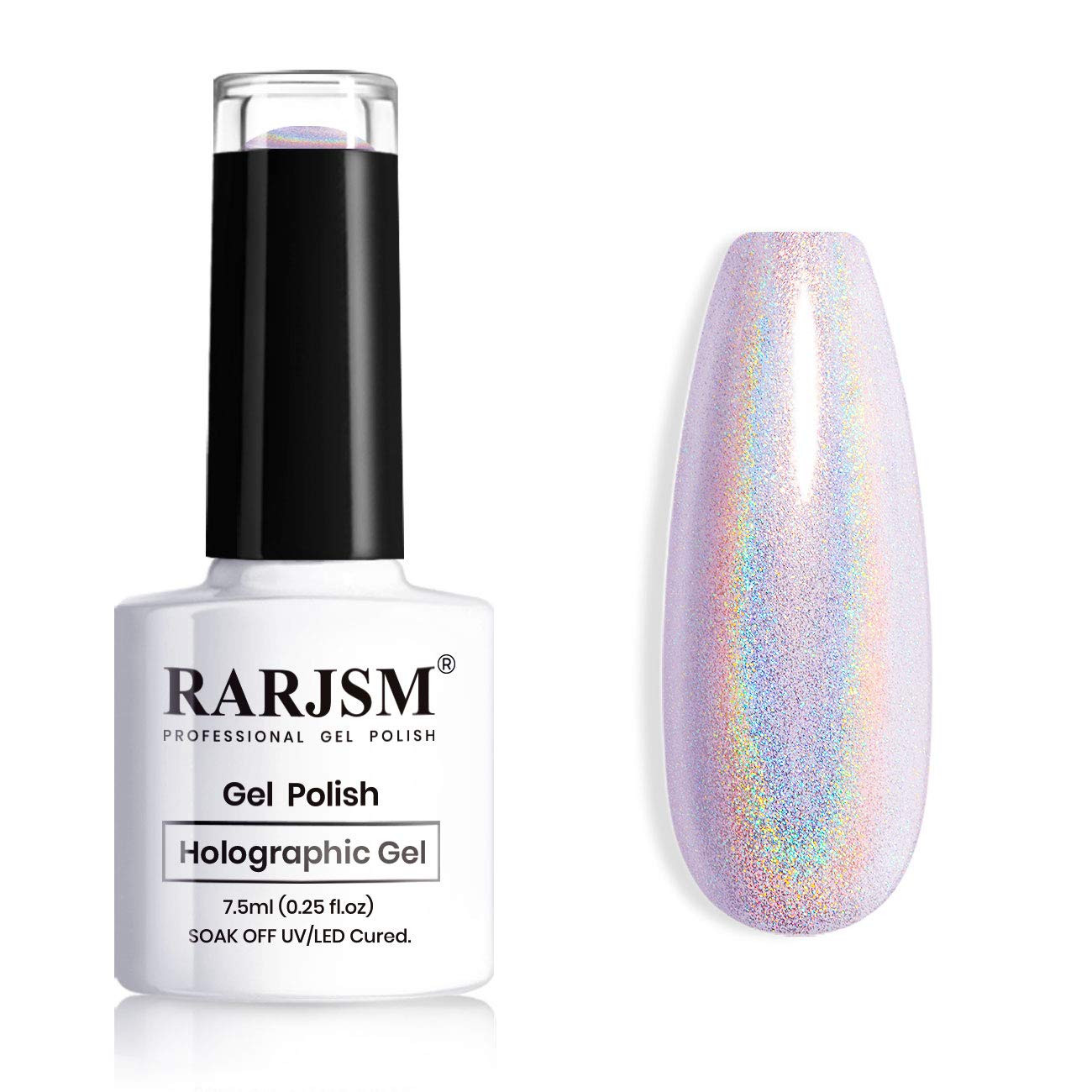 Holographic Nail Polish Gorgeous Glossy Holographic Soak off 1PCS 7.5ML Light Pu