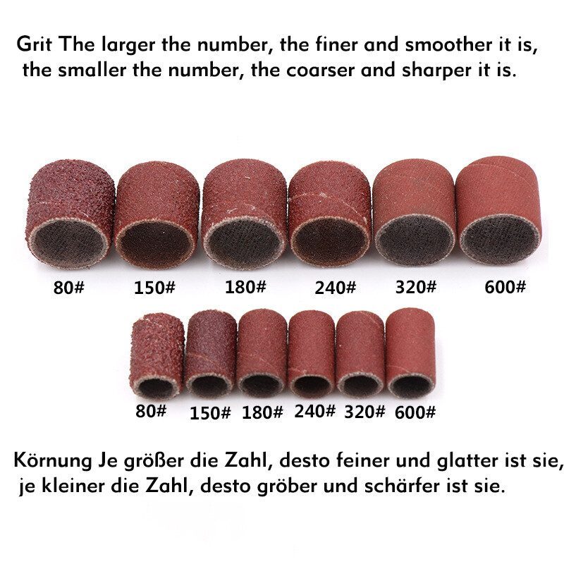 Nail Drill Bits Sanding Bands Replacement Bits For Electric Nail File Drill