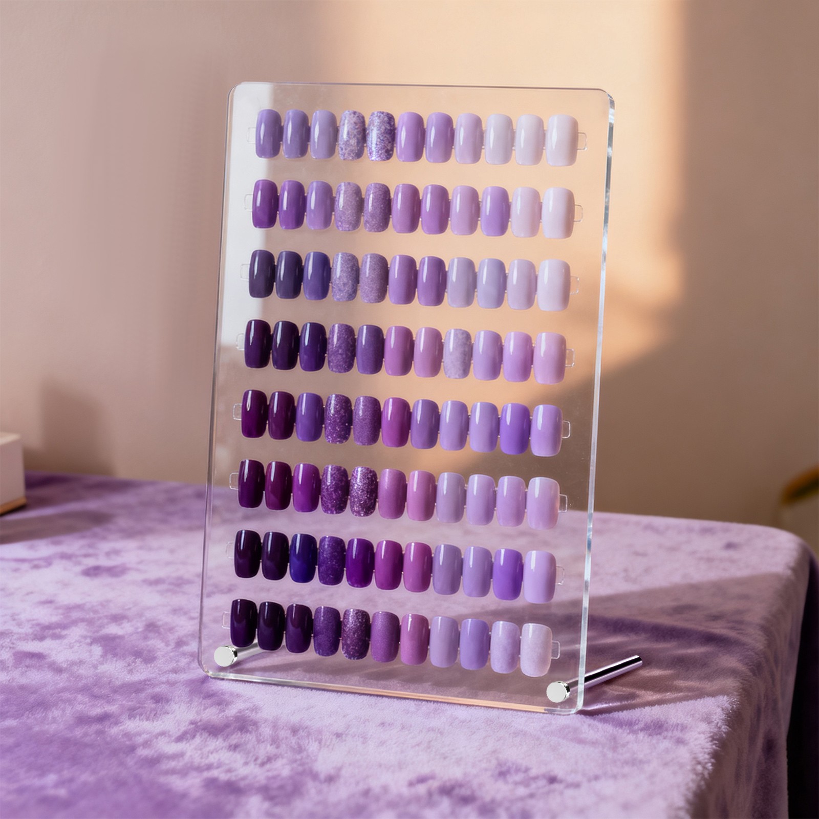 Nail Display Board Transparent Sample Stand Salon Profession Practice Color Show