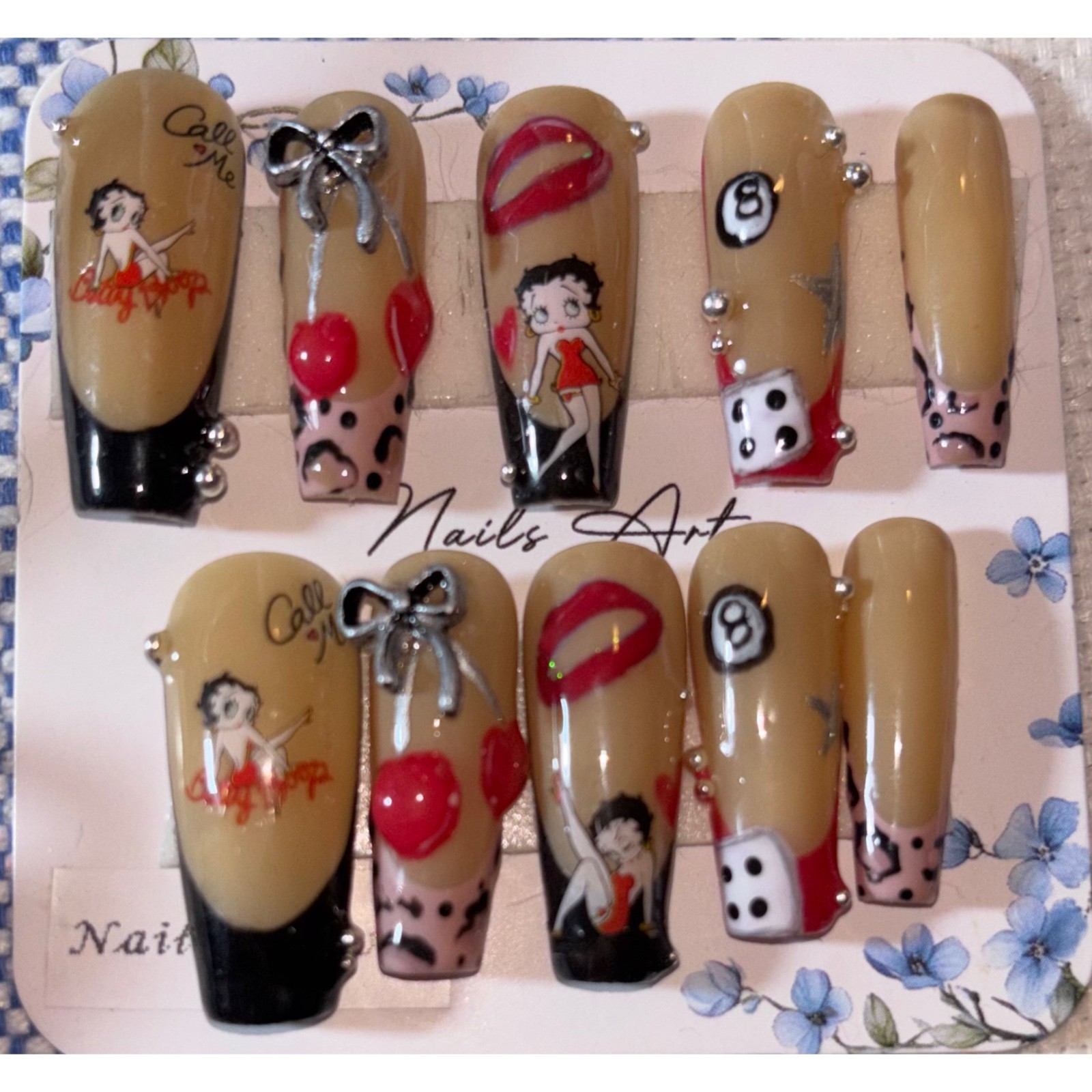Custom Press On Nails- Luxury Handmade- Personalized Nail Set