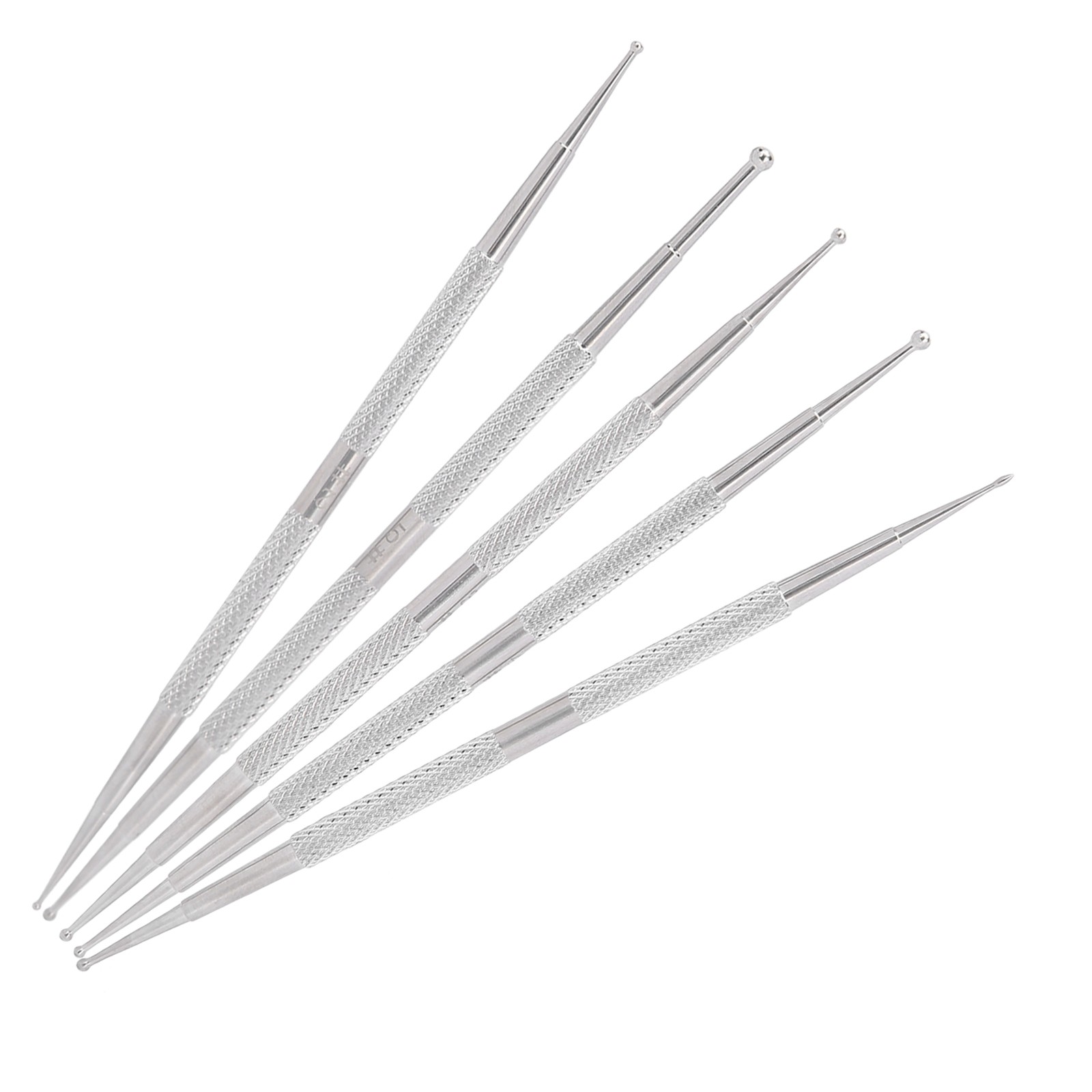 5pcs Double Head Nail Art Dotting Pen Stainless Steel Nail Painting Pen DIY Deco