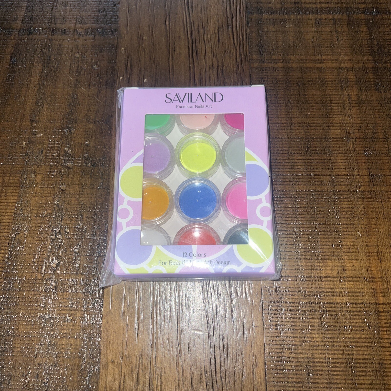 SAVILAND Excelsior Nail Art 12 Colors for Beautiful Nail Art Design New SEALED!
