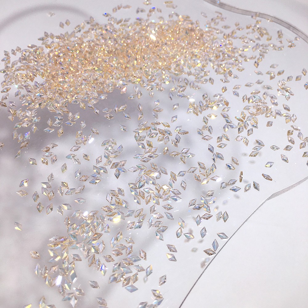 100x 1.5x3mm Mini 3D Flatback Diamond Nail Art Diamonds nail Art Accessory Craft