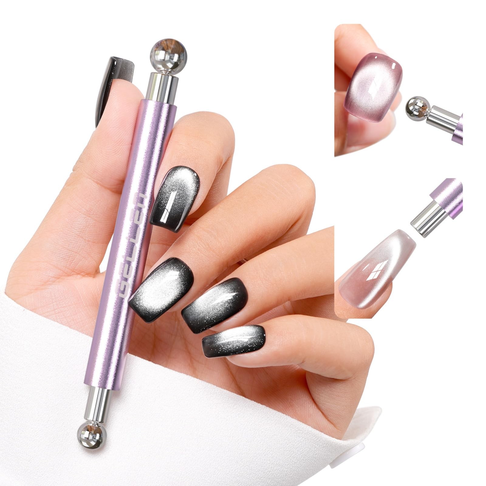 Double-Ended Cat Eye Magnet Stick for Nail – Dual Cat Eye Gel Nail Polish Stu…