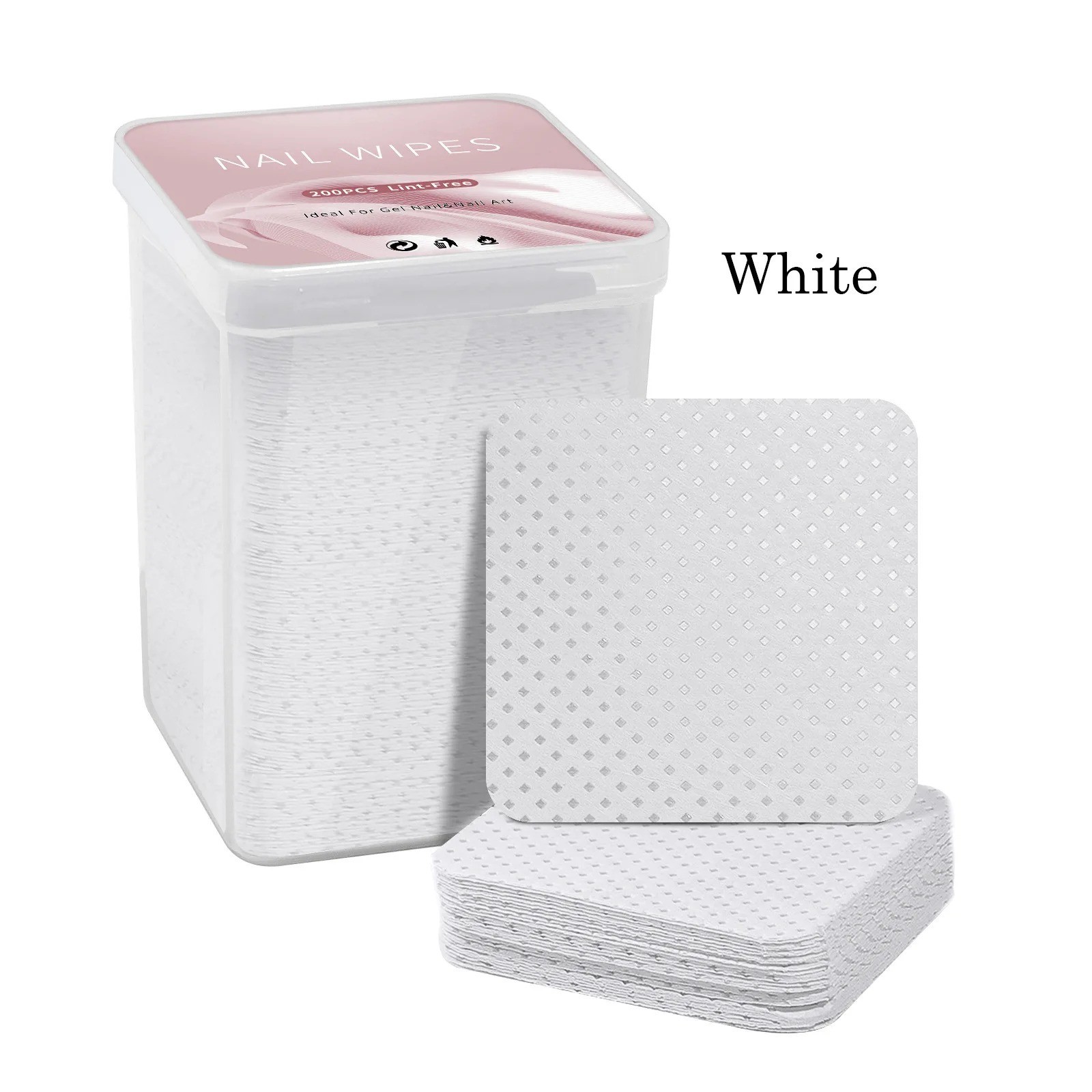 200PCS Lint Free Nail Wipes Pads Gel Polish Remover UV Manicure Cleaning Tools
