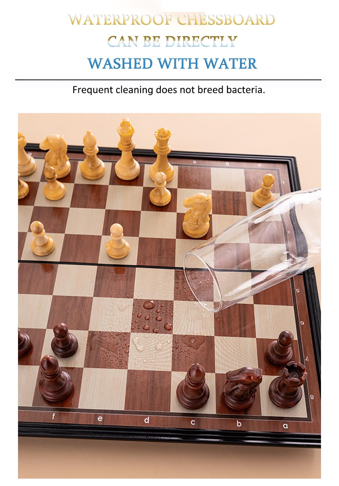 Chess Sets Magnetic Board Games – 9.5 Inches Travel Standard, Wooden-style