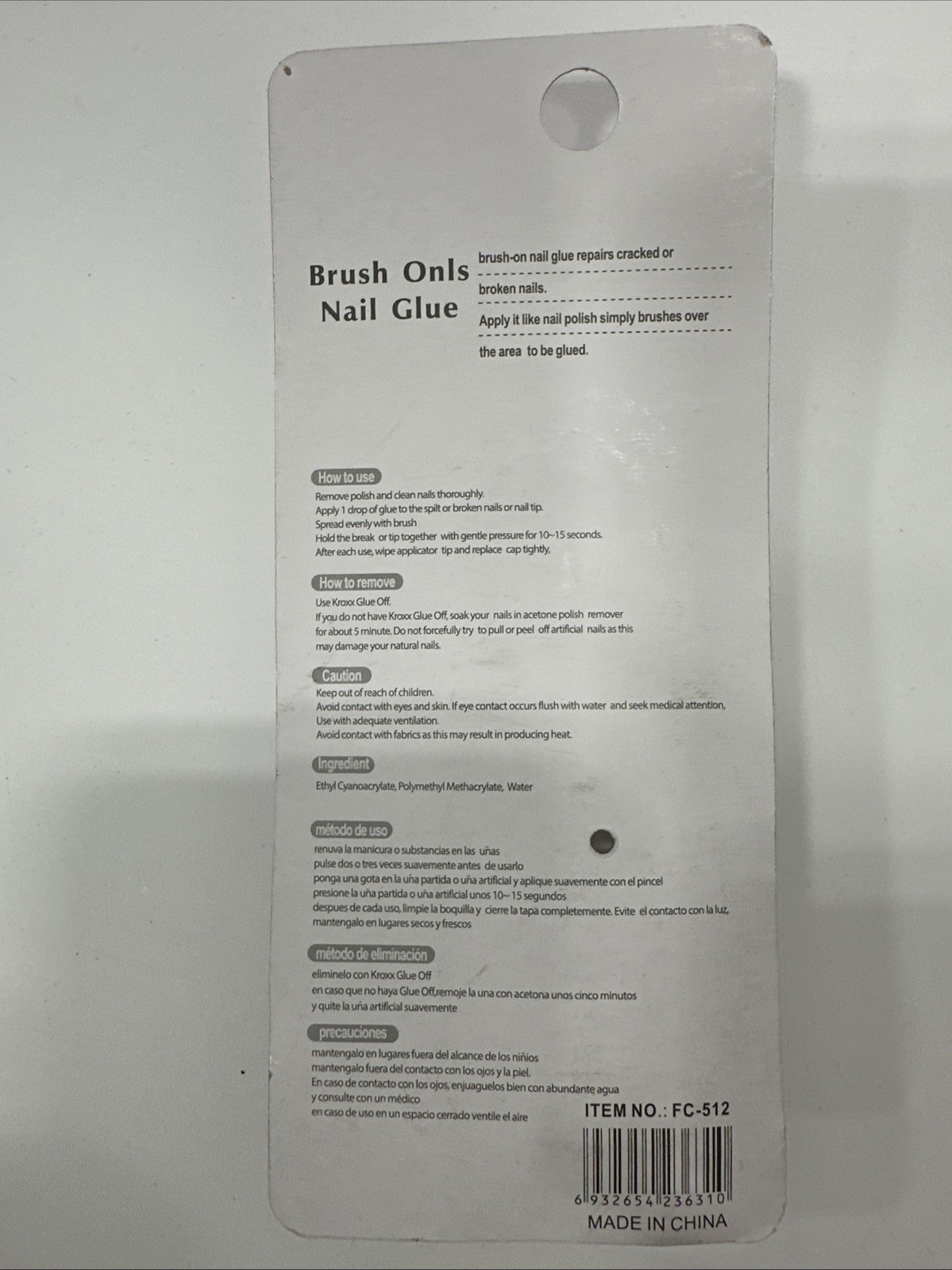 Nail Glue Brush Onls 2 Pack