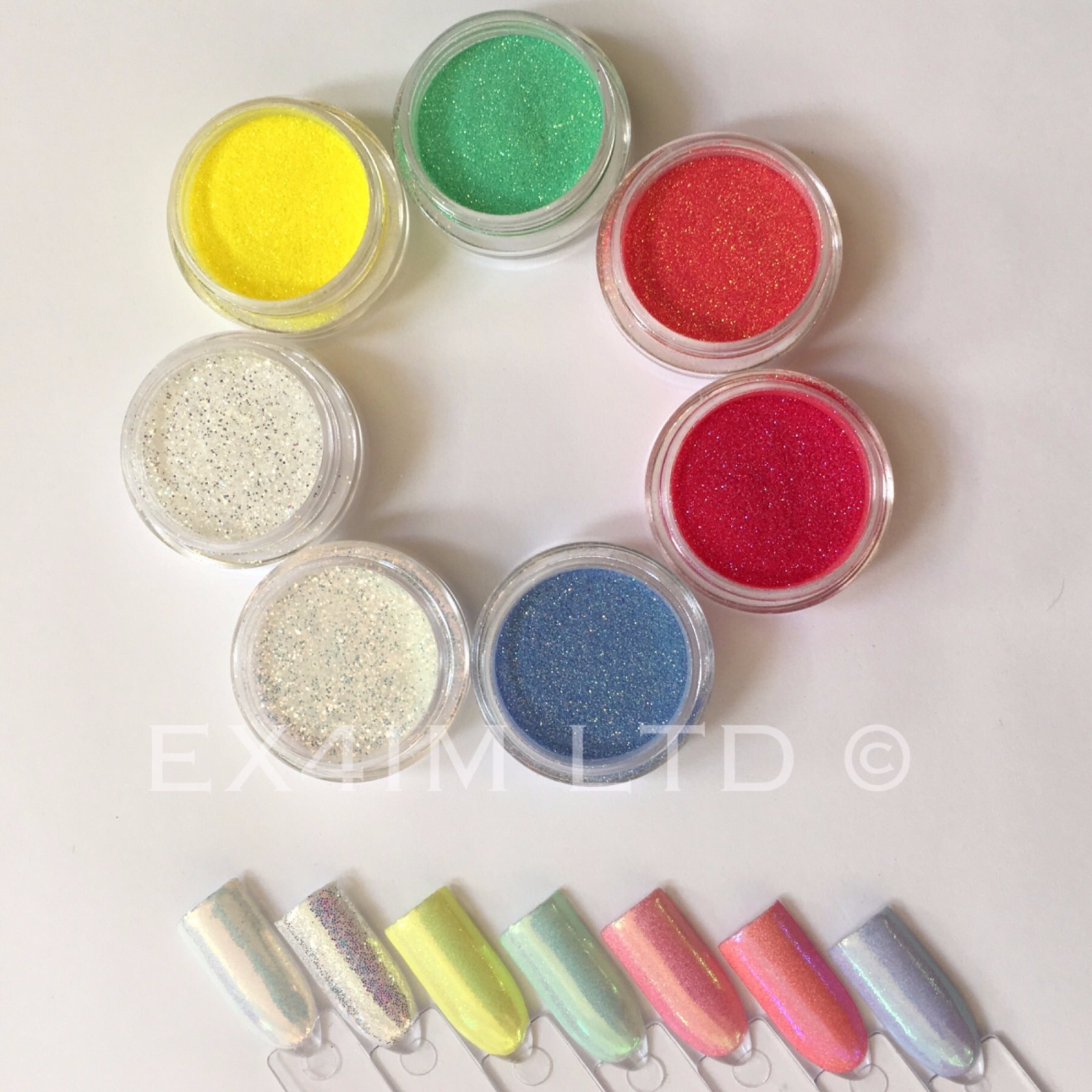 NEON EFFECT Pixel Thin NAIL ART GLITTER IRIDESCENT SEQUINS Powder Cinderella UK