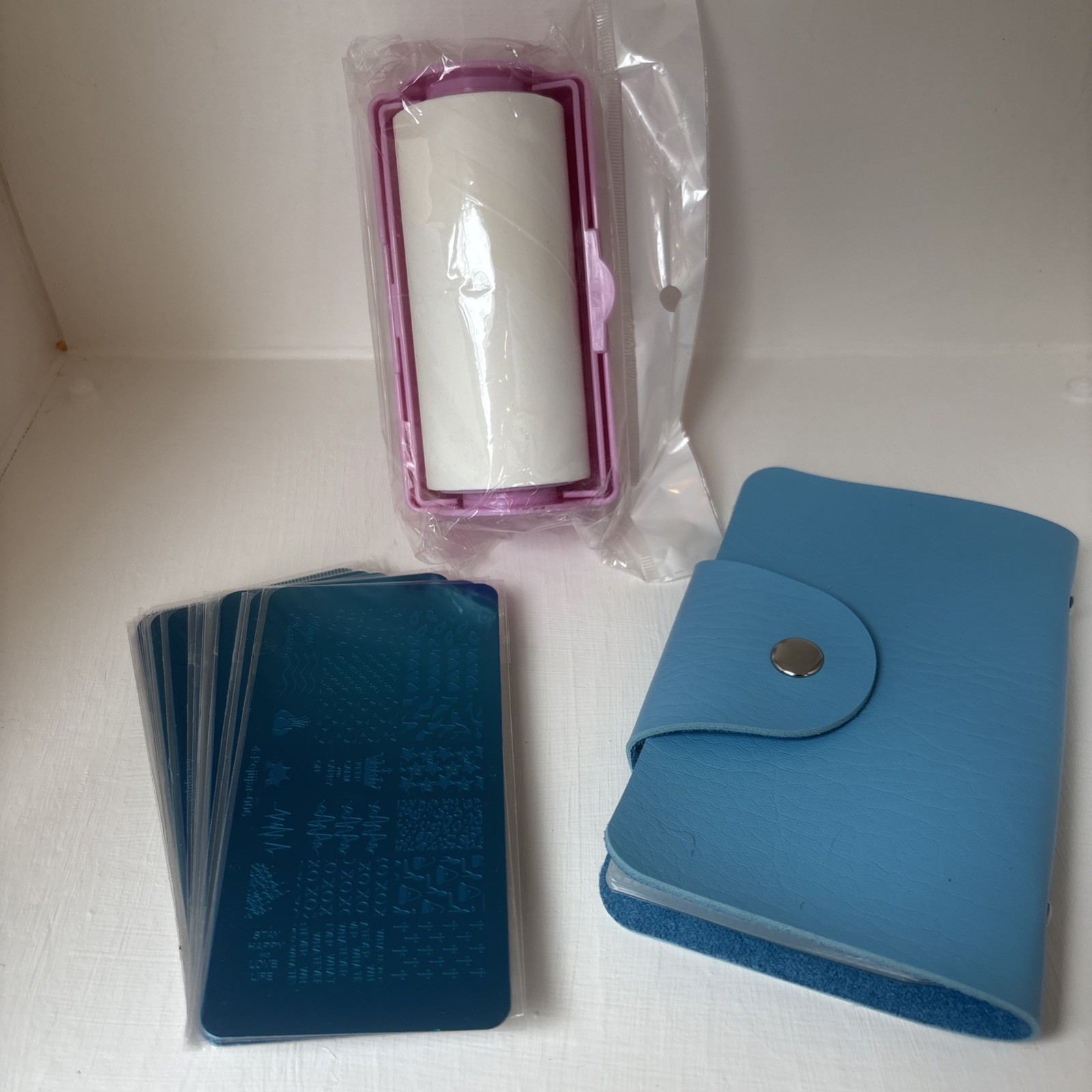 20 Metal Nail Art Stamping Plates Bundle NEW With Case, Nail Lint Roller Cute!