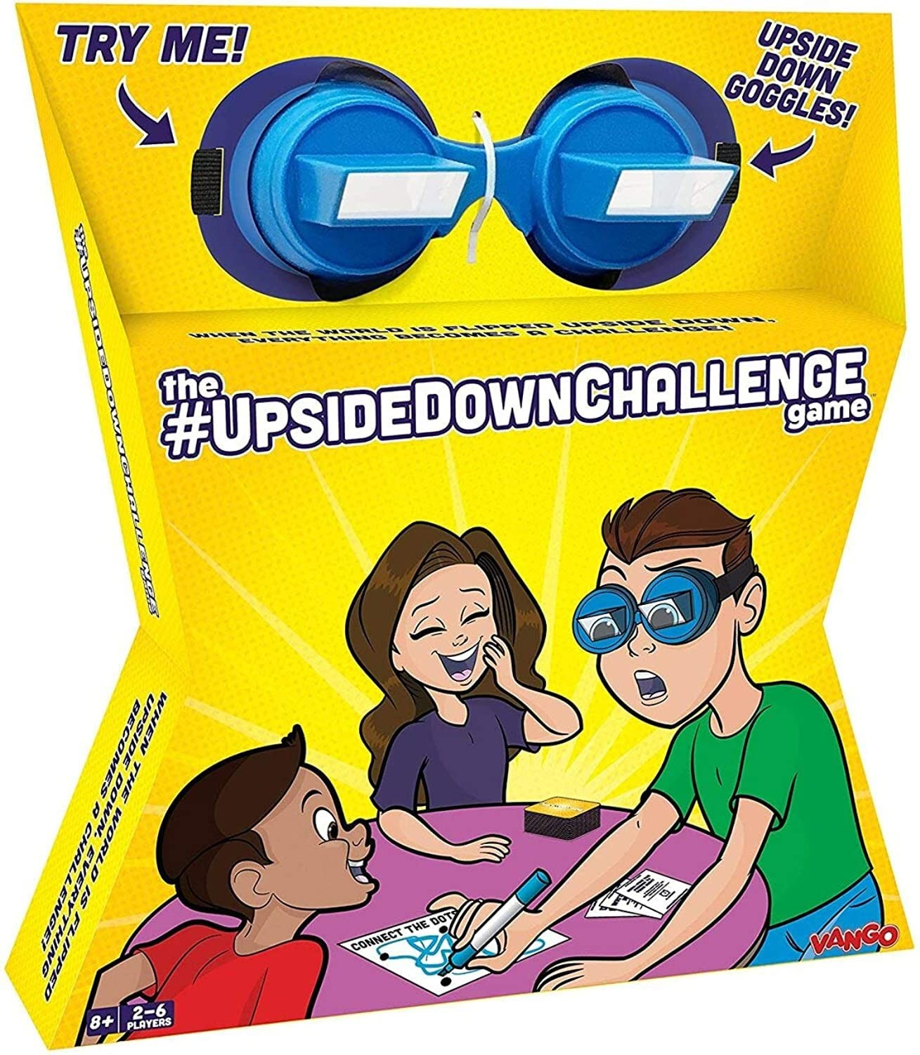 Vango The Original UpsideDownChallenge Game for Family & Kids | Medium, Blue