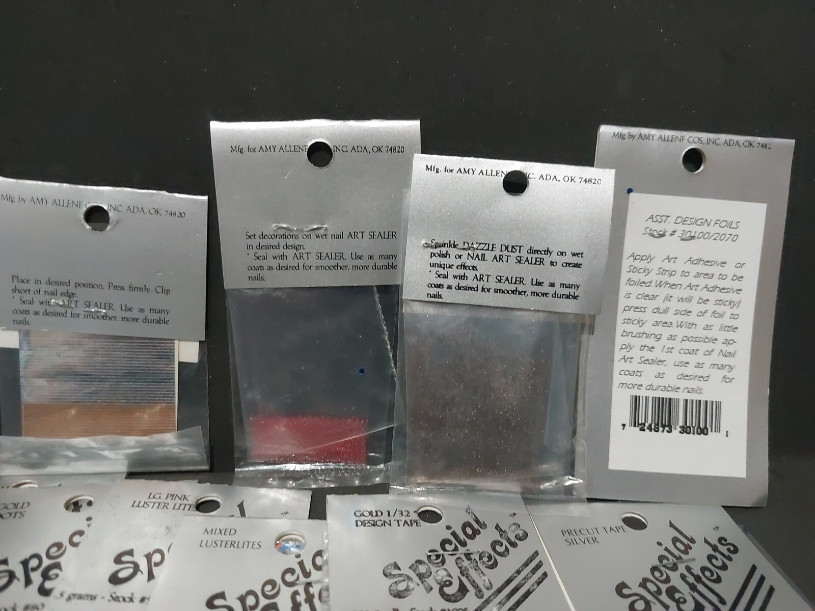 Lot Of Vintage 1990s Nail Art Special Effects Brand Amy Allene New Sealed NOS
