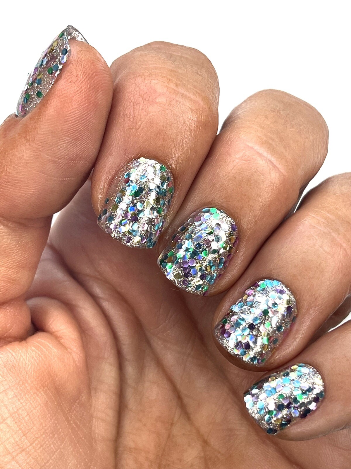 Red Aspen Press On Nails, Short Square, Groovin’ at Mardi Gras, Manon