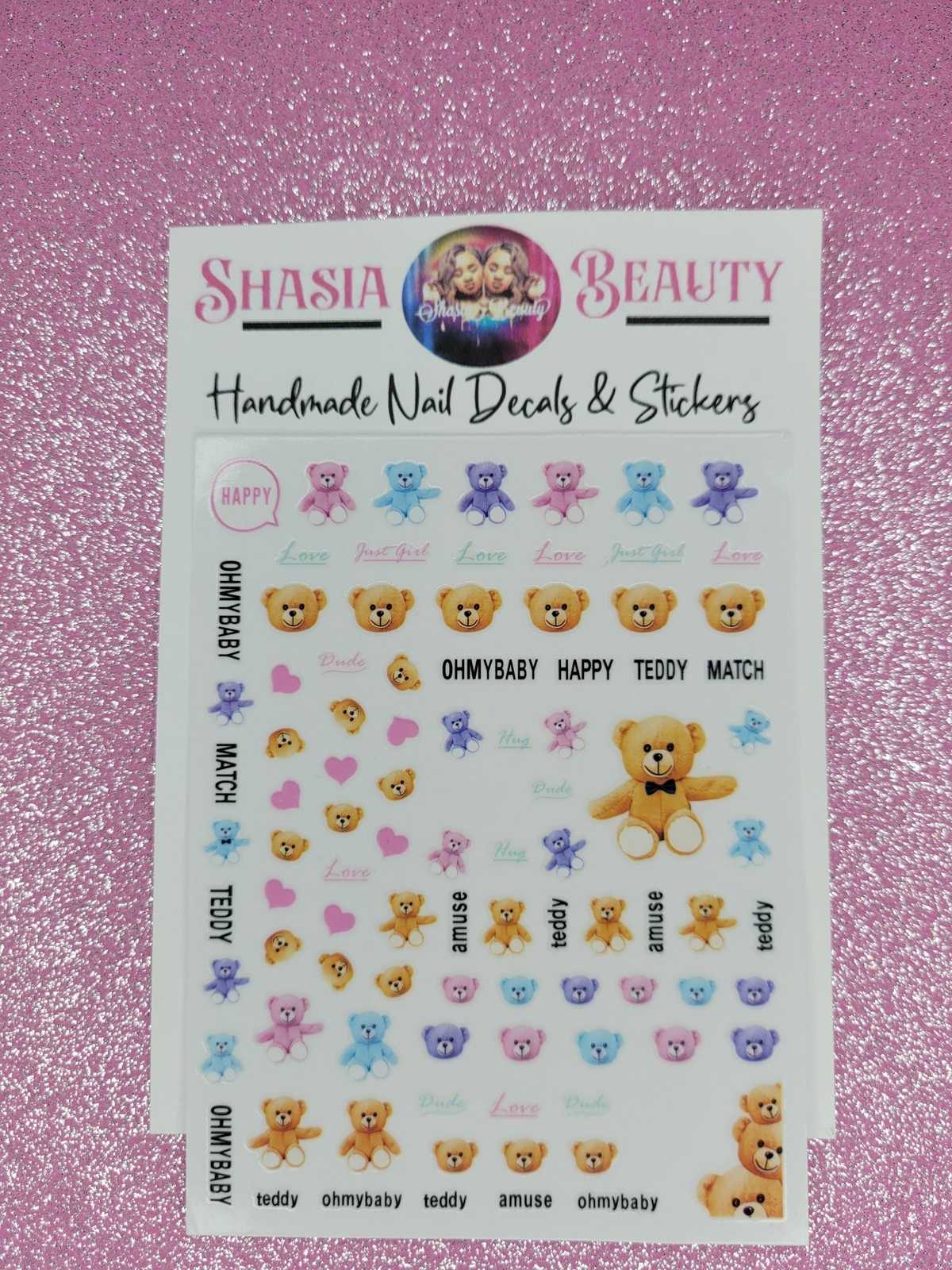 Oh My Teddy Bear Nail Stickers